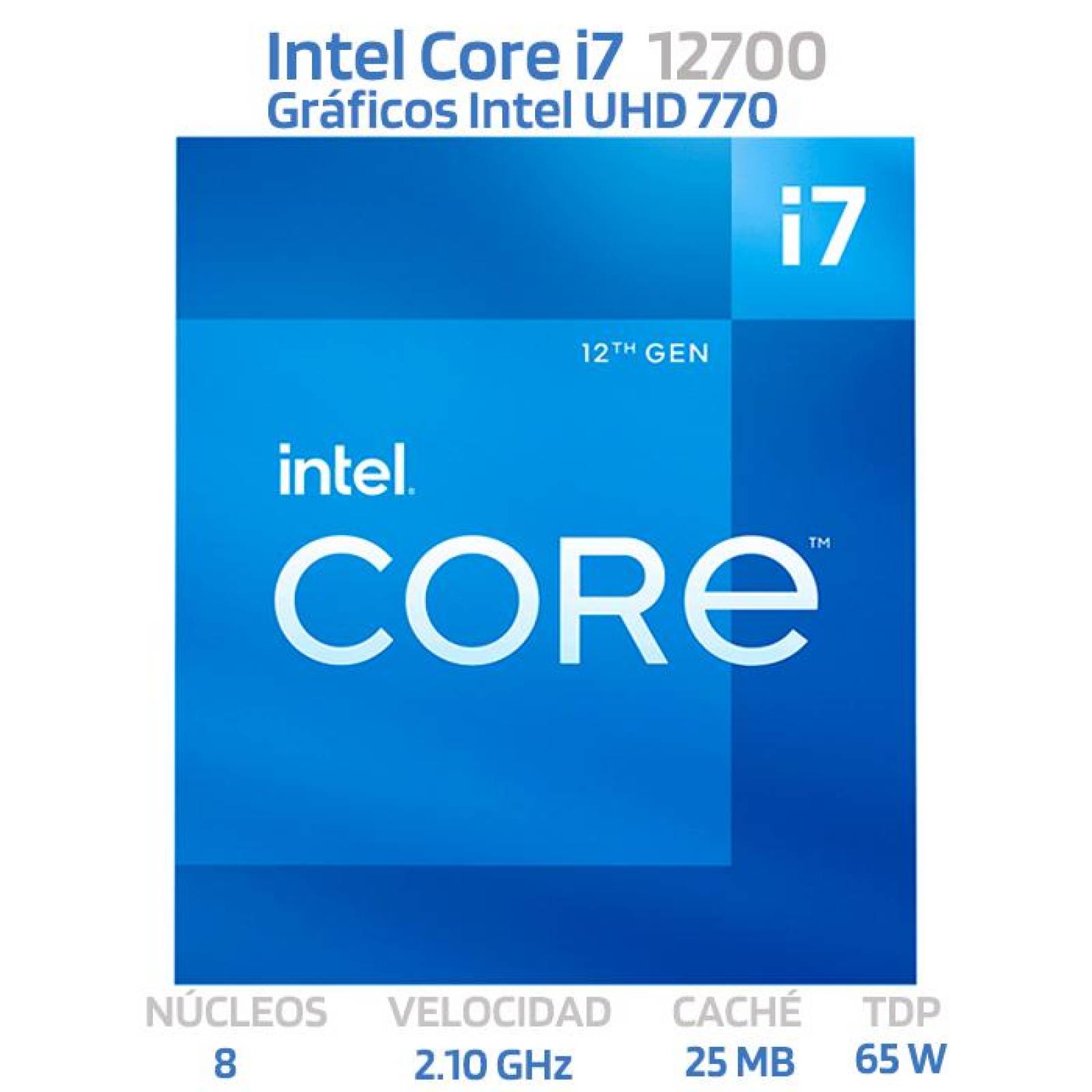 Procesador INTEL Core I7 12700 4.9 GHz 12 Core 1700 BX8071512700 
