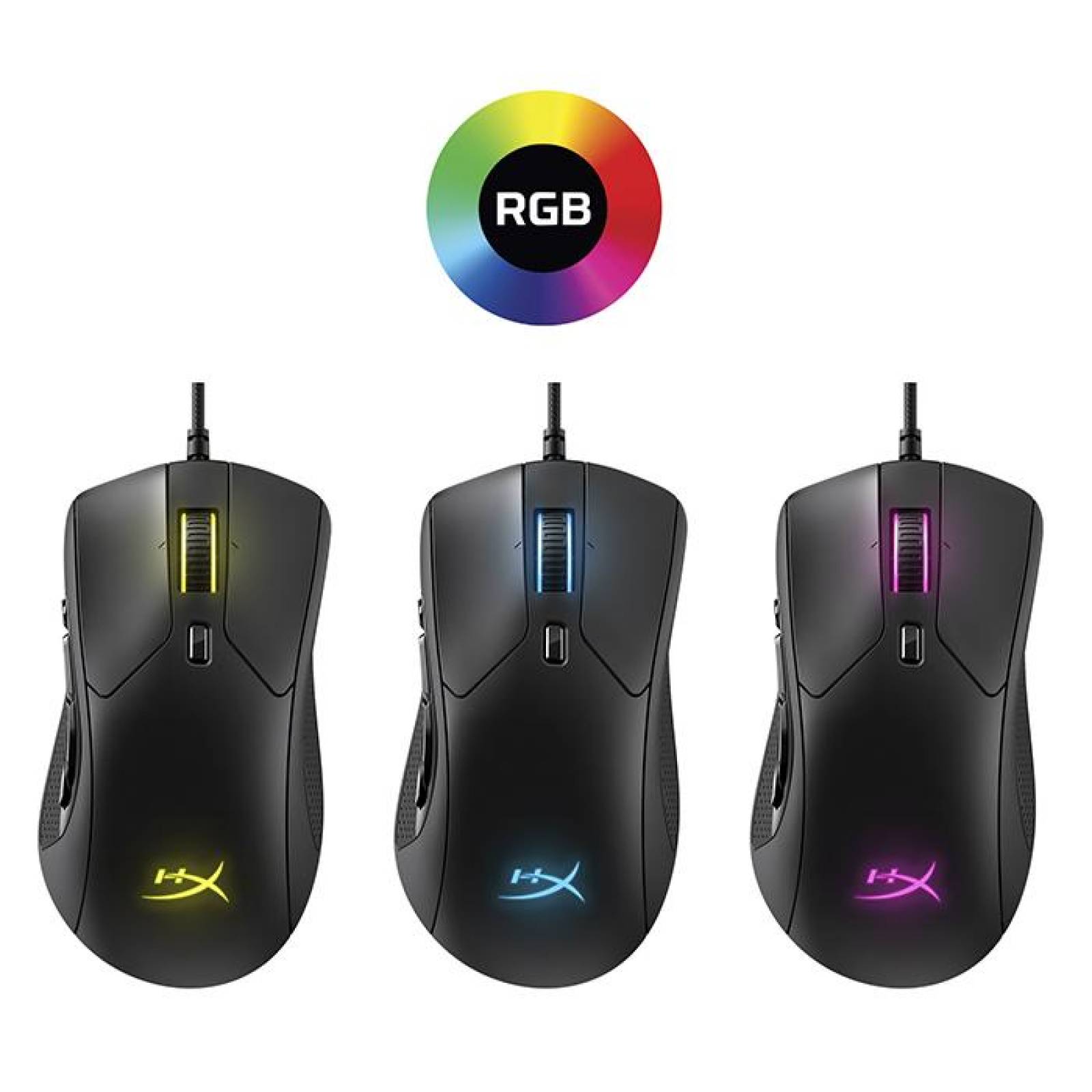 Mouse Gamer HYPERX Pulsefire Raid 3200 DPI 11 Botones RGB Reacondicionado 