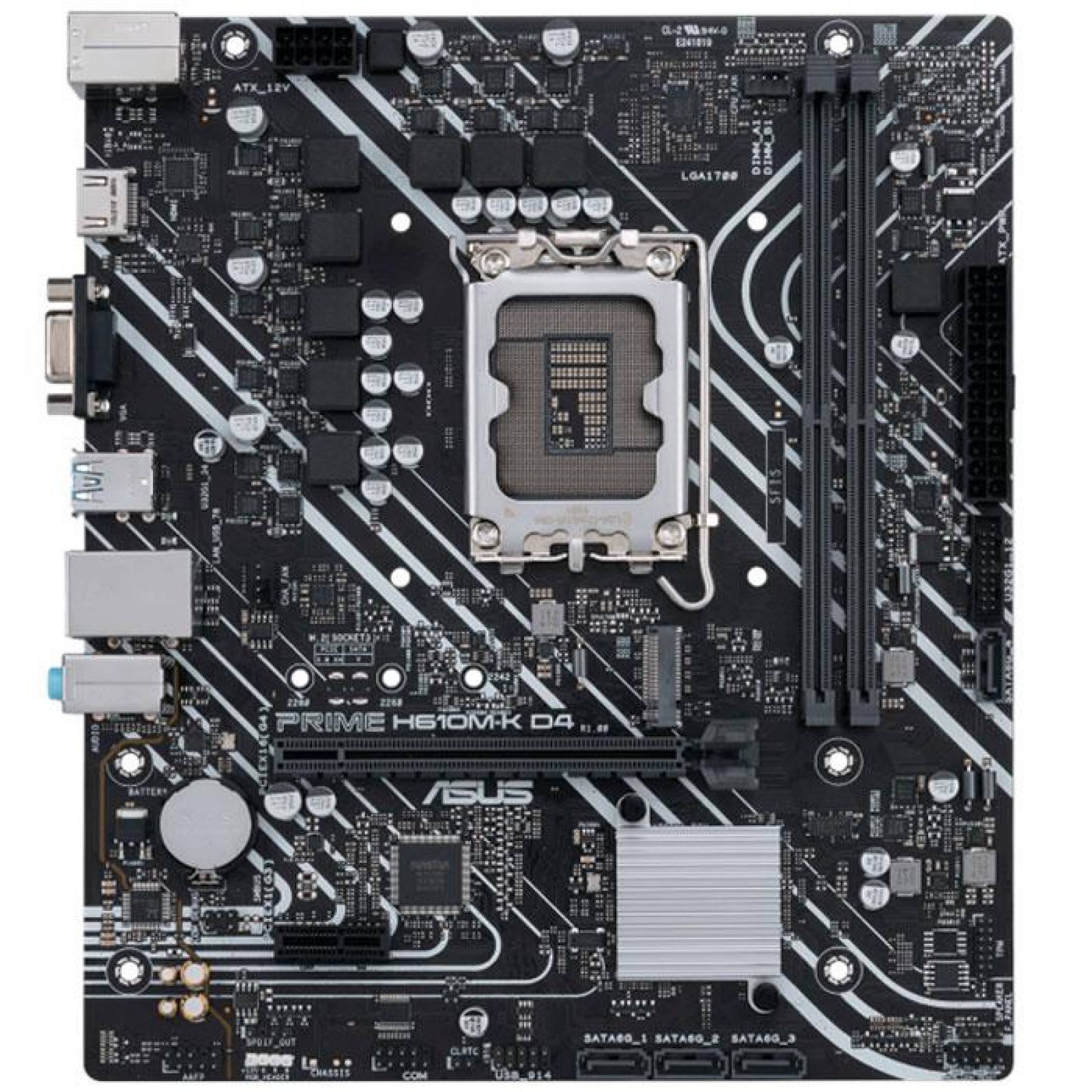 Tarjeta Madre ASUS PRIME H610M-K Intel 1700 DDR4 Micro ATX