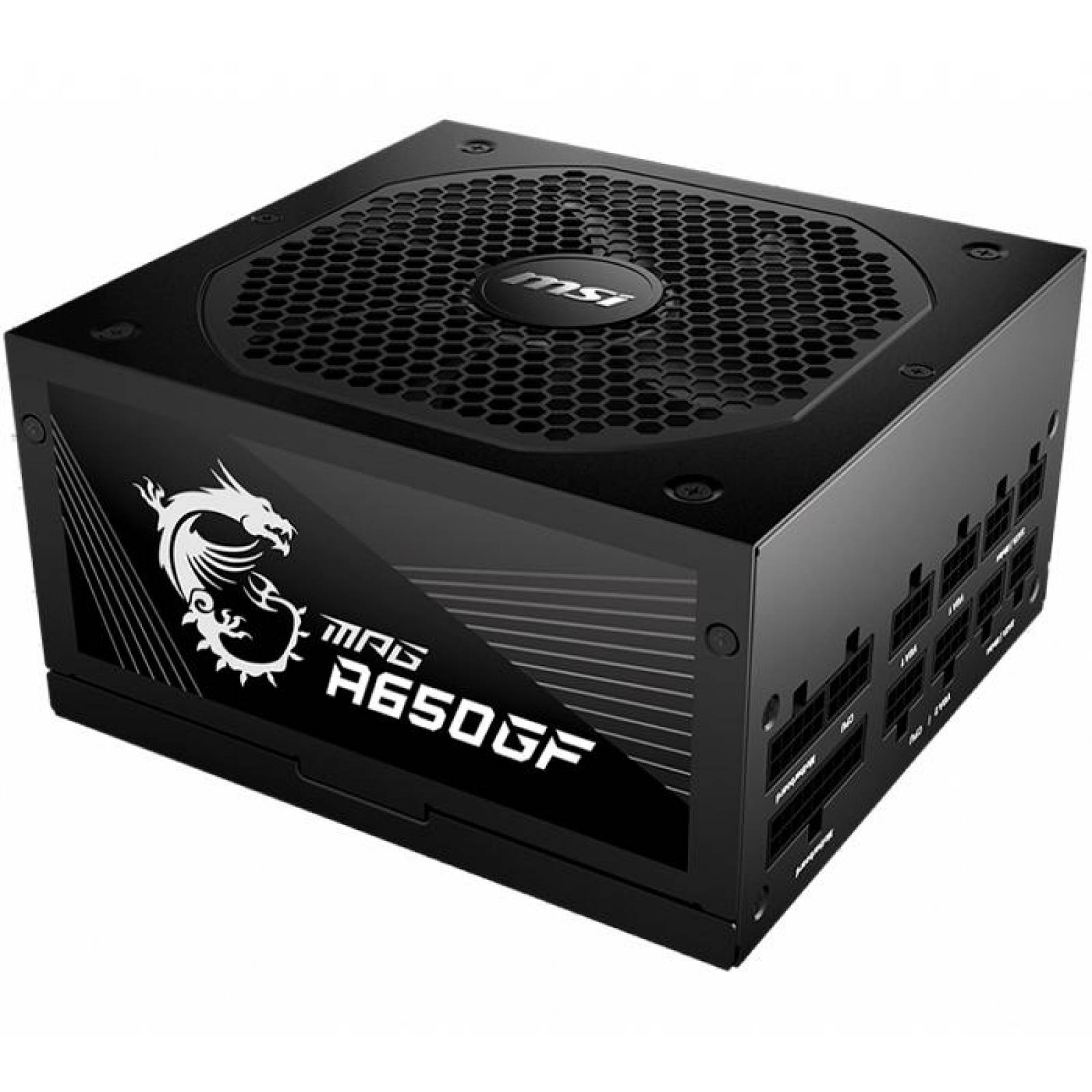 Fuente de Poder PC 650W Gamer MSI 80 Plus Gold MPG A650GF 