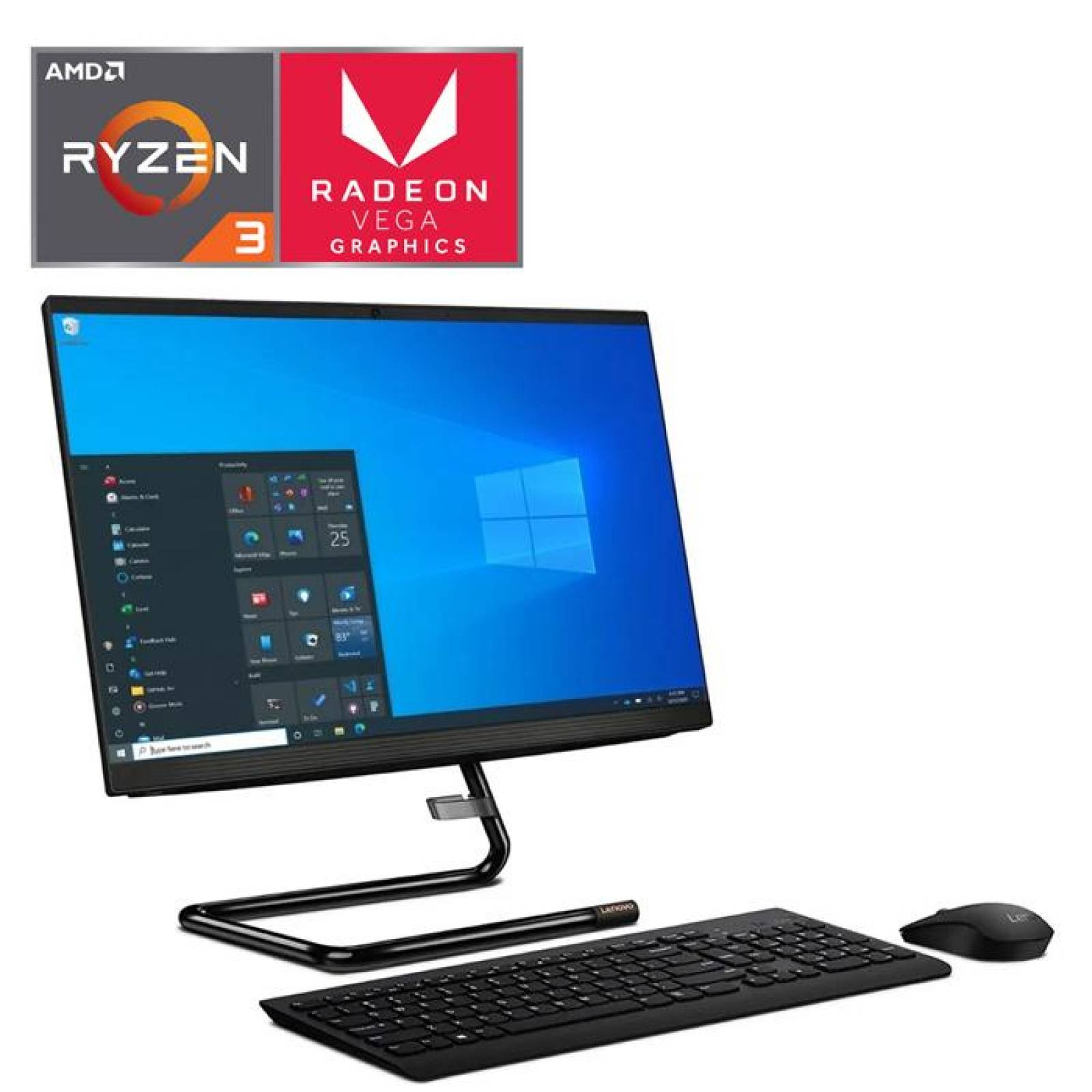 Computadora All in One LENOVO IdeaCentre Ryzen 3 4300U 12GB 1TB 23.8 