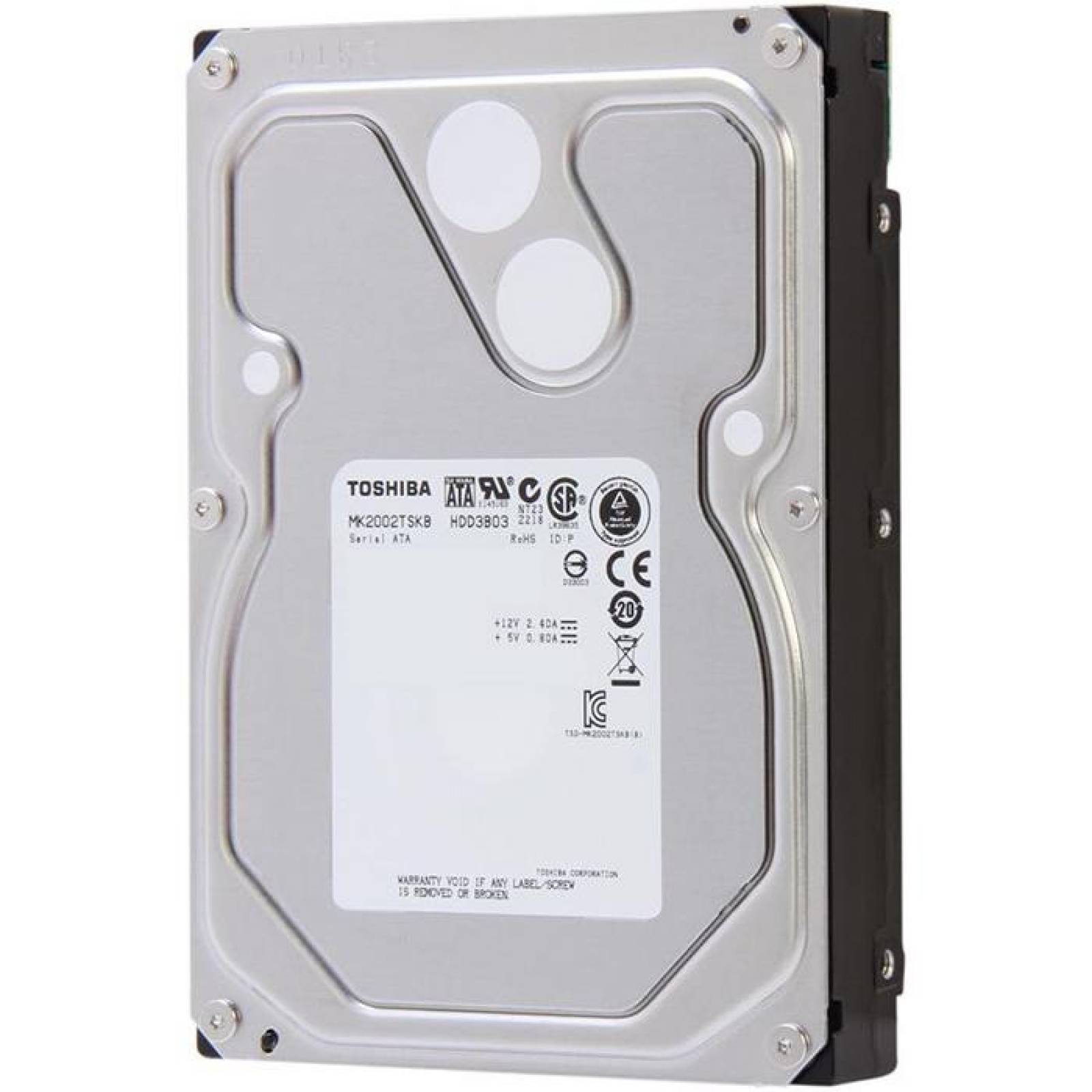 Disco Duro Interno 2TB TOSHIBA MK2002TSKB 3.5 SATA III 7200RPM Reacondicionado 