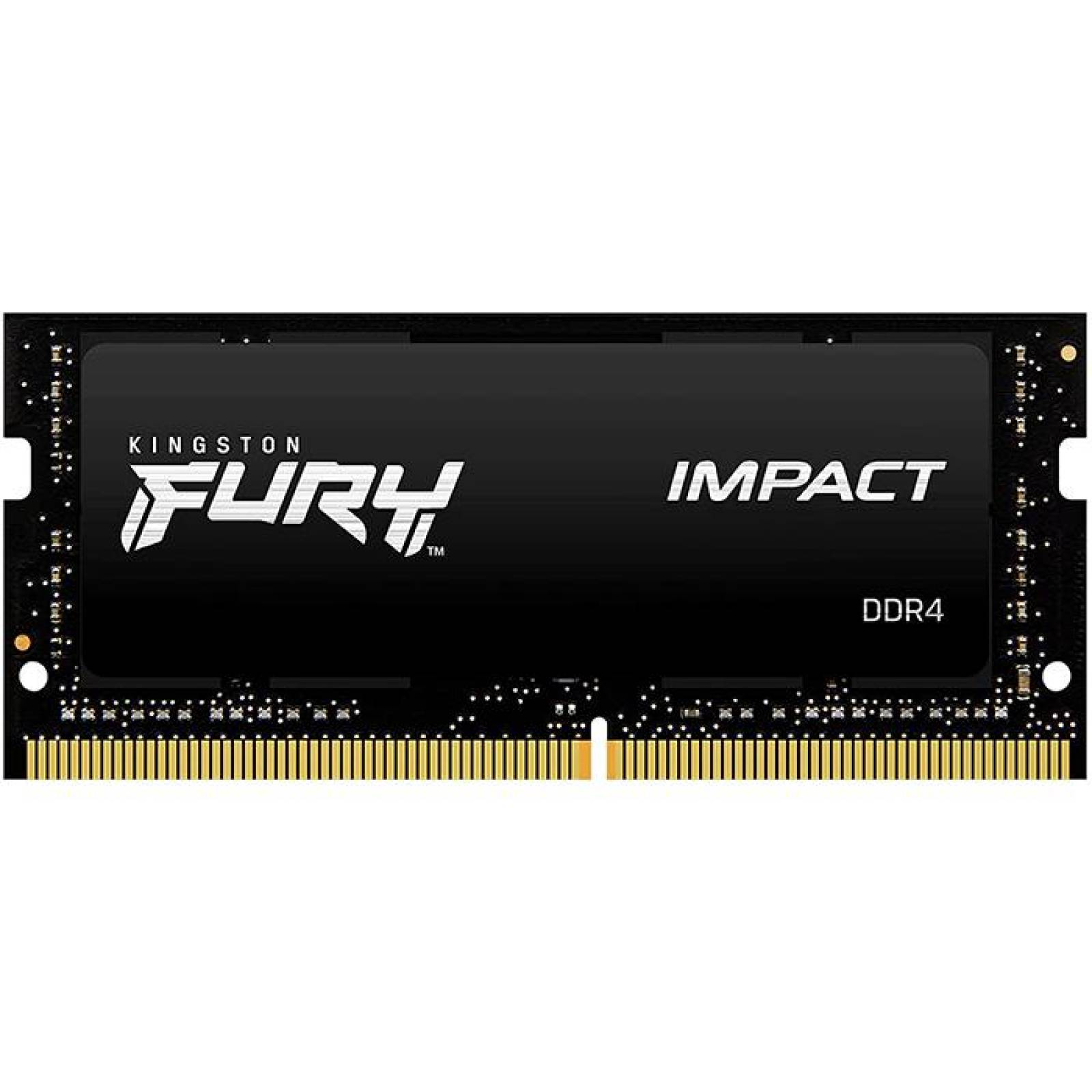Memoria RAM DDR4 16GB 2666MHZ KINGSTON FURY IMPACT 1x16GB Laptop Negro KF426S16IB/16 