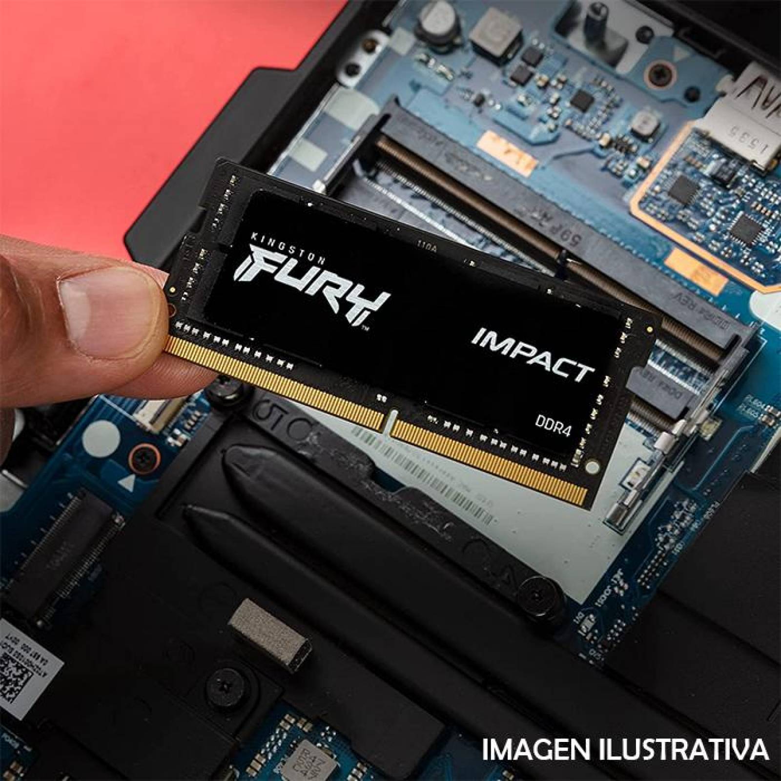 Memoria RAM DDR4 16GB 2666MHZ KINGSTON FURY IMPACT 1x16GB Laptop Negro KF426S16IB/16 