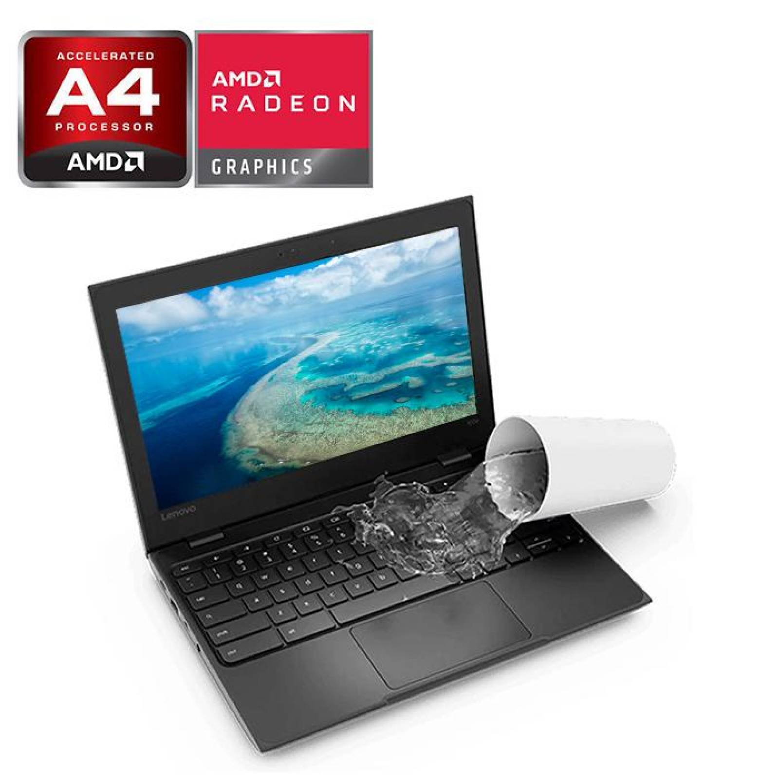 Laptop Chromebook LENOVO AMD A4 4GB 32GB SSD 11.6 Reacondicionado 