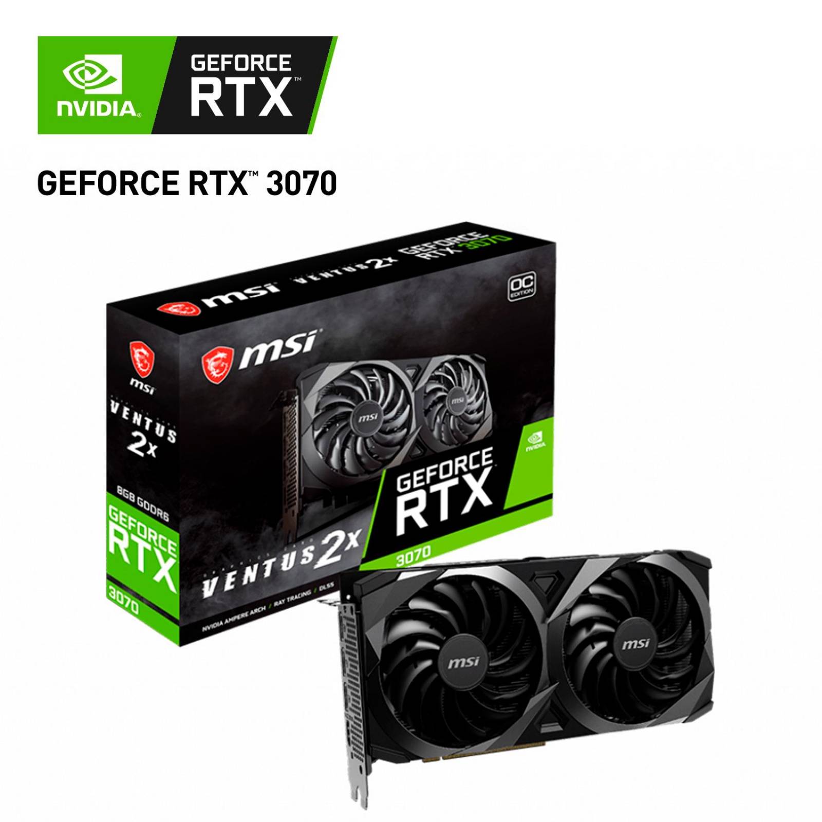 Tarjeta de video MSI GeForce RTX 3070 VENTUS 2X 8G OC LHR 