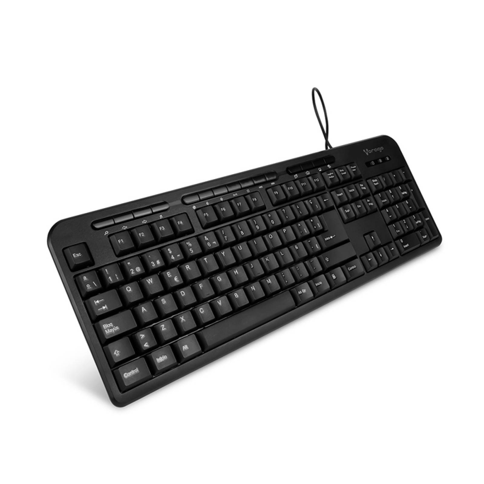 Teclado Multimedia VORAGO Alambrico USB Negro KB-204