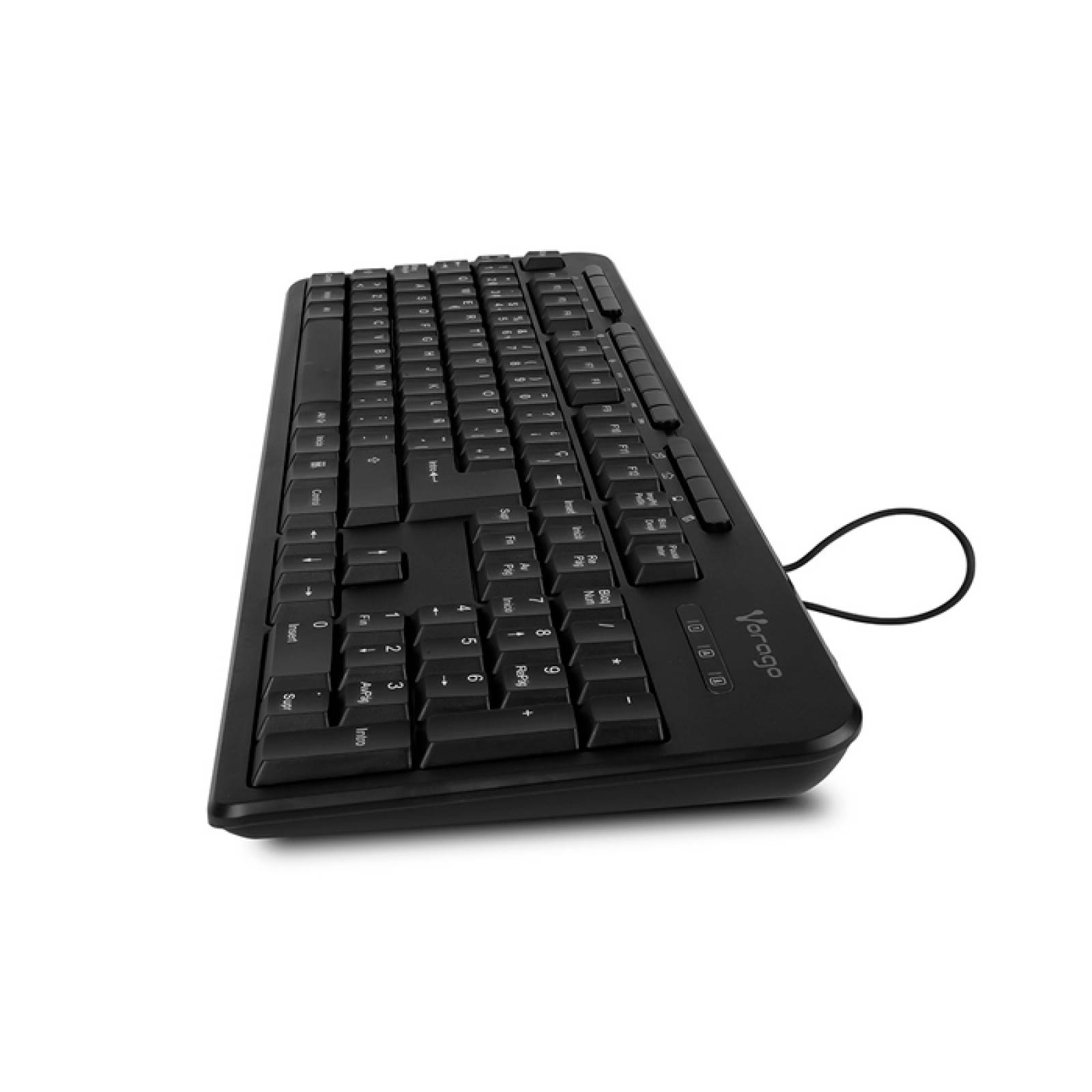 Teclado Multimedia VORAGO Alambrico USB Negro KB-204