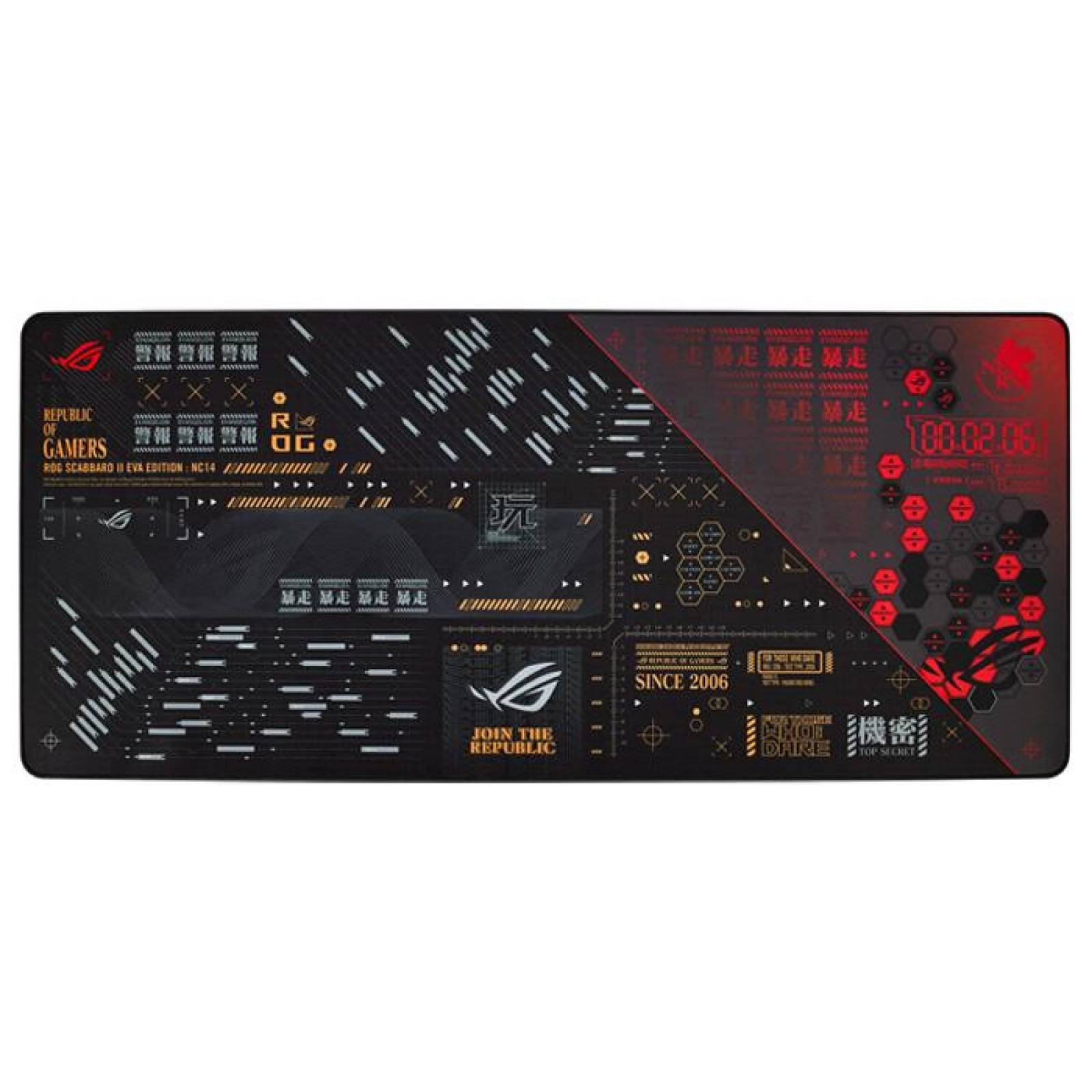 Mouse Pad Gamer ASUS ROG Scabbard II EVA Edition Extragrande Negro 