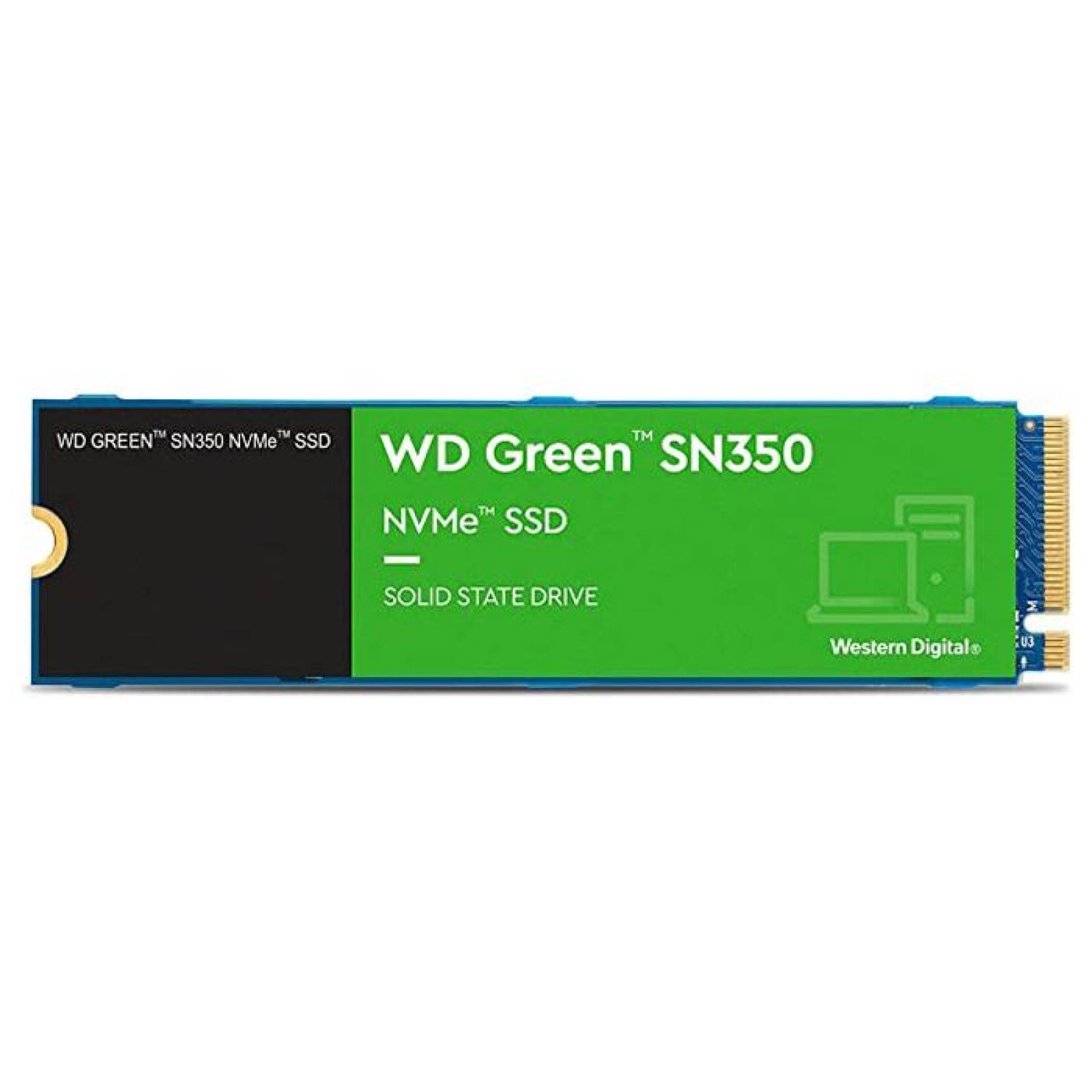 Unidad de Estado Solido SSD M.2 2TB WESTERN DIGITAL Green SN350 NVMe PCIe 3.0 3200/3000 MB/s WDS200T 