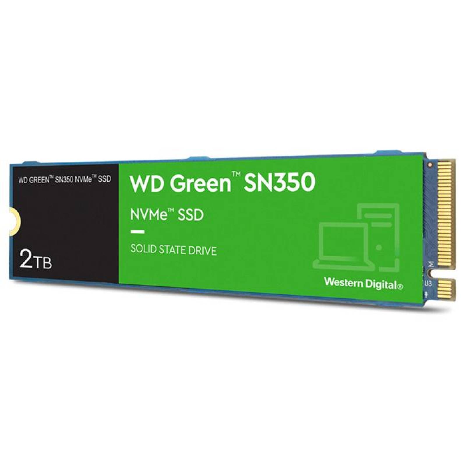 Unidad de Estado Solido SSD M.2 2TB WESTERN DIGITAL Green SN350 NVMe PCIe 3.0 3200/3000 MB/s WDS200T 