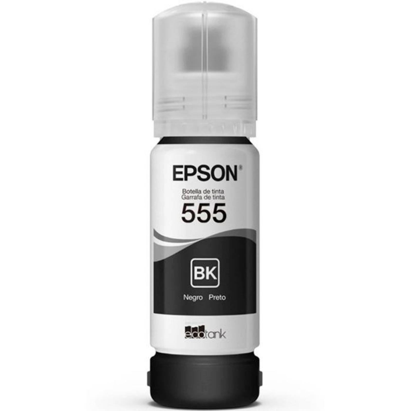Botella Tinta EPSON T555 L8180 L8160 70ml Negro T555120-AL 