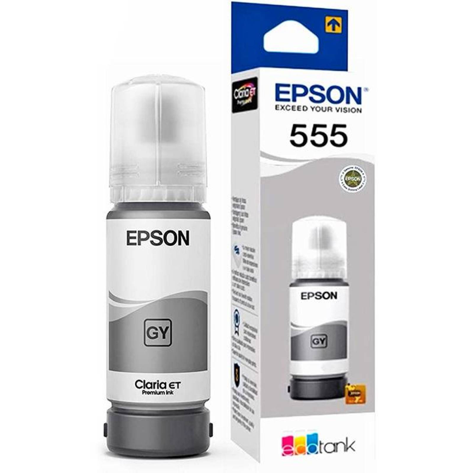 Botella Tinta EPSON T555 L8180 L8160 70ml Gris T555520-AL 