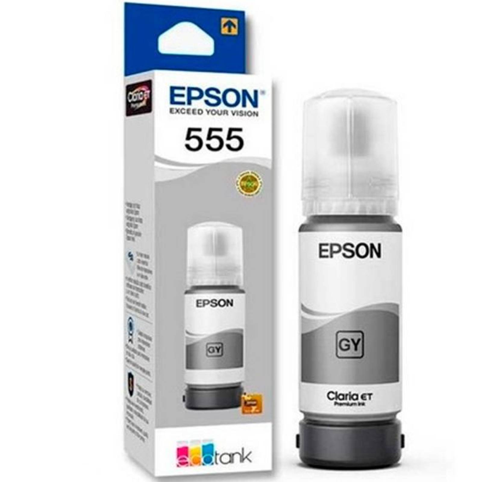 Botella Tinta EPSON T555 L8180 L8160 70ml Gris T555520-AL 