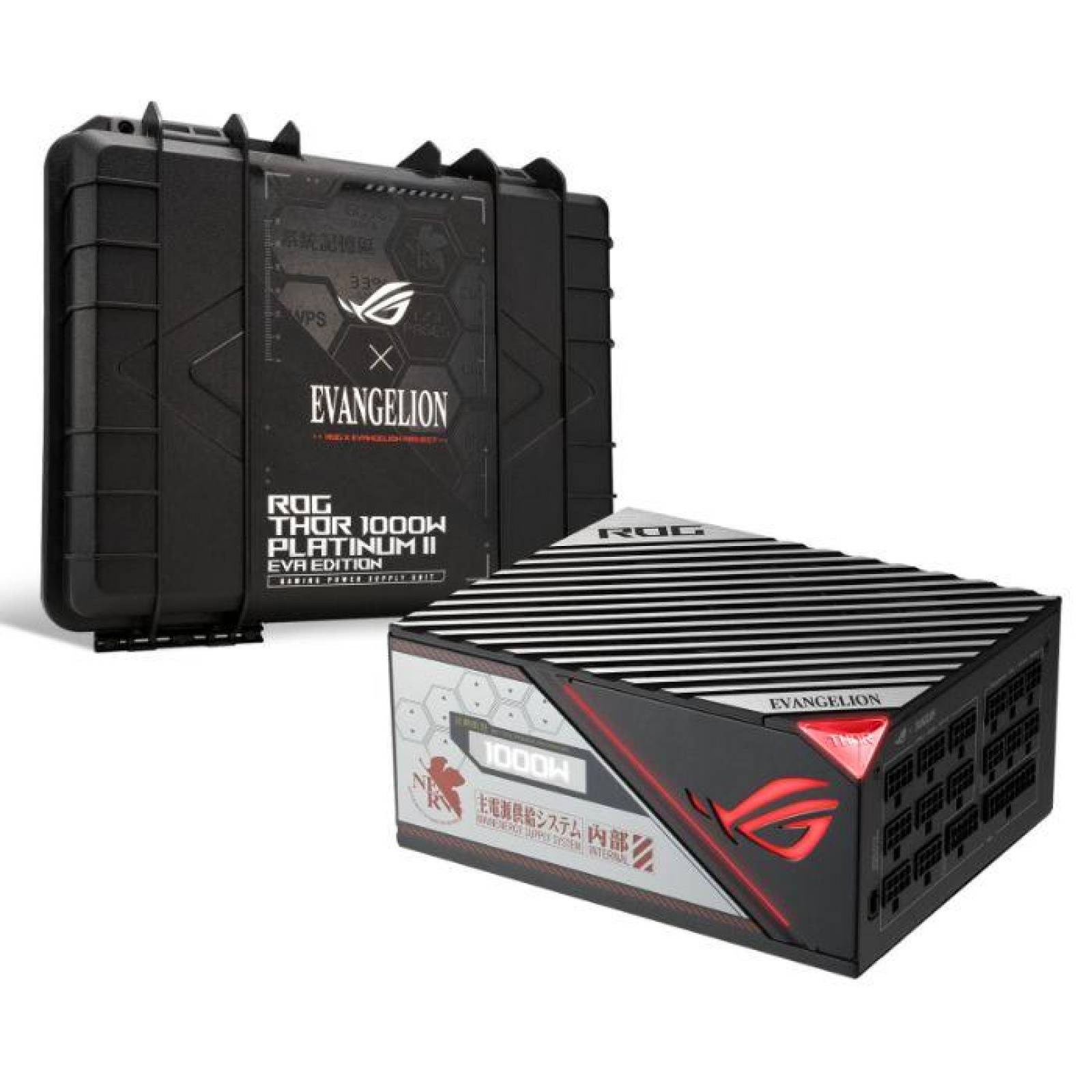 Fuente de poder PC Gamer 1000W ASUS ROG Thor Evangelion 80 Plus Platinum Modular ROG-THOR-1000P2-EVA