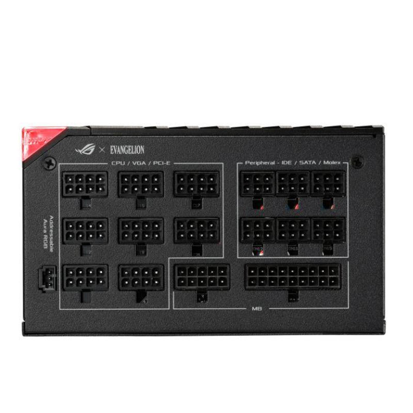 Fuente de poder PC Gamer 1000W ASUS ROG Thor Evangelion 80 Plus Platinum Modular ROG-THOR-1000P2-EVA