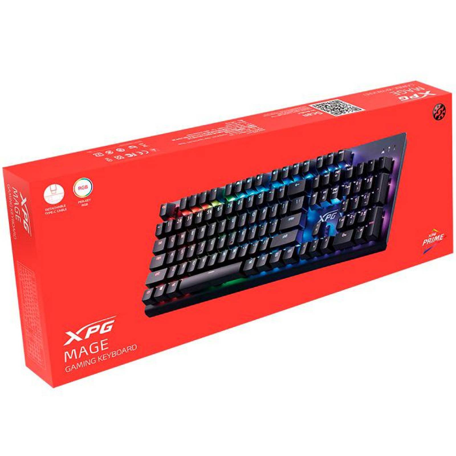 Teclado Gamer Mecanico XPG MAGE RGB Alambrico USB MAGE105RD-BKCES 