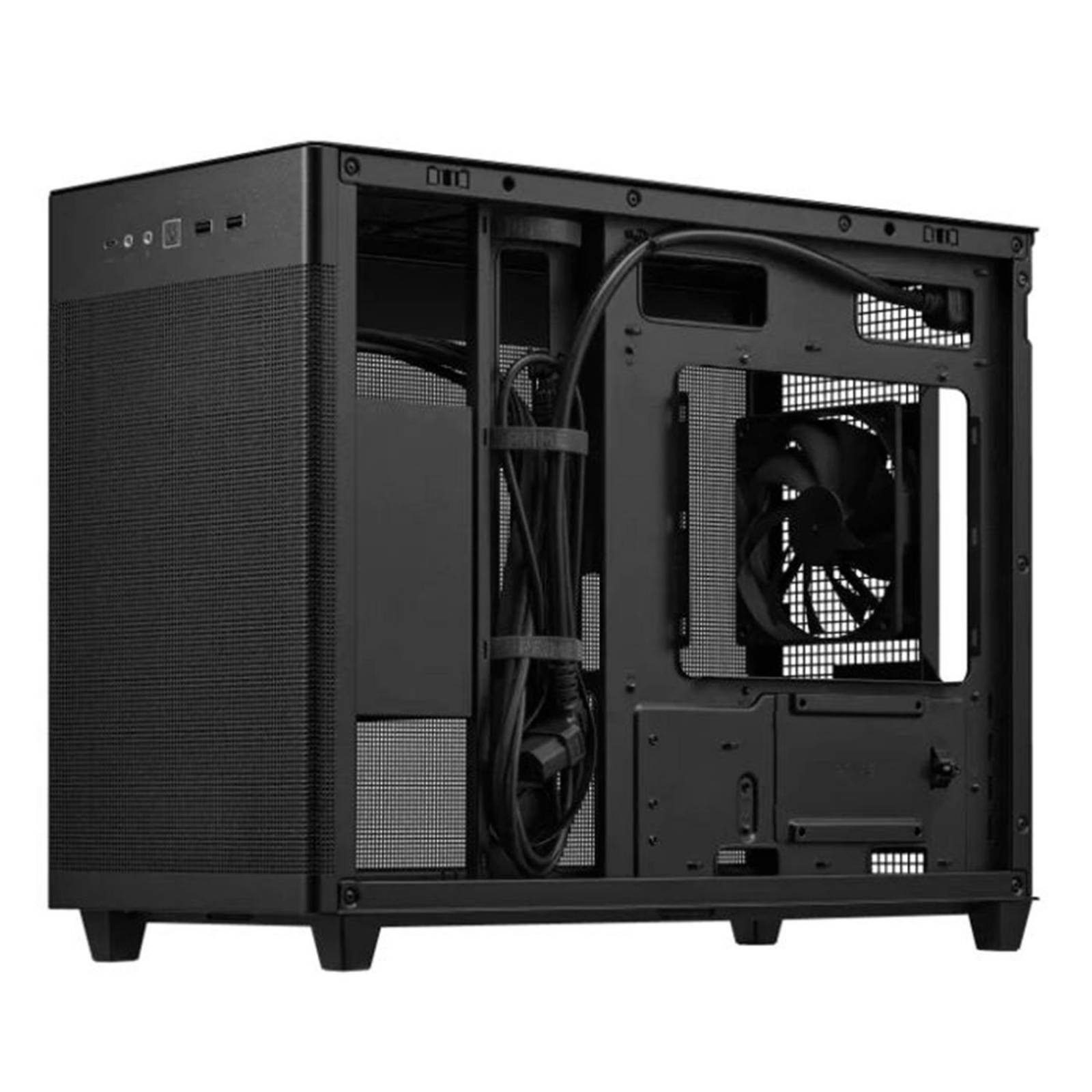 Gabinete ASUS Prime AP201 Micro ATX Mini Torre 1 Fan USB-C Negro 