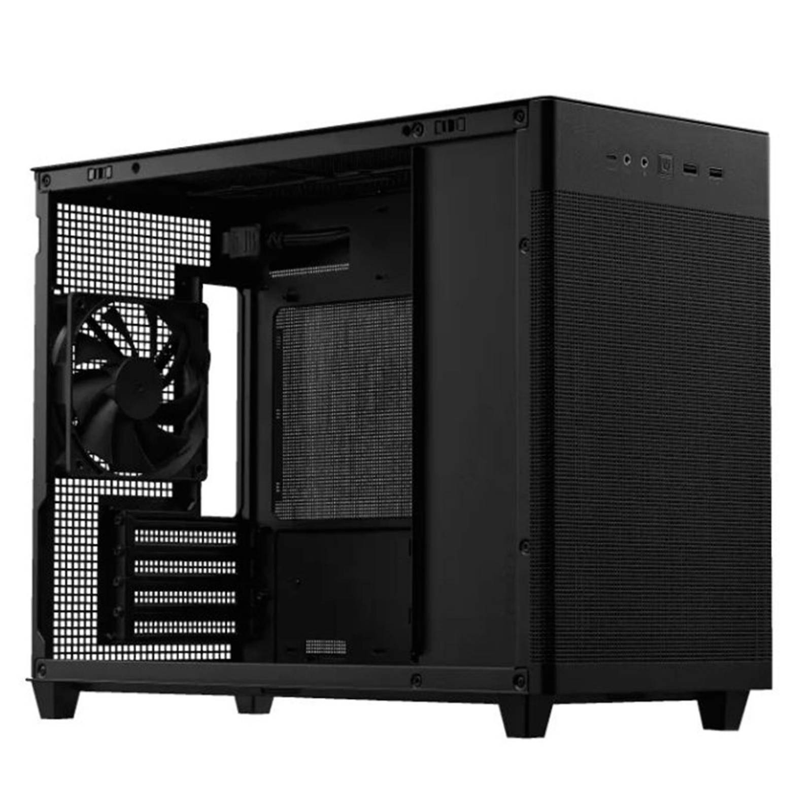 Gabinete ASUS Prime AP201 Micro ATX Mini Torre 1 Fan USB-C Negro 