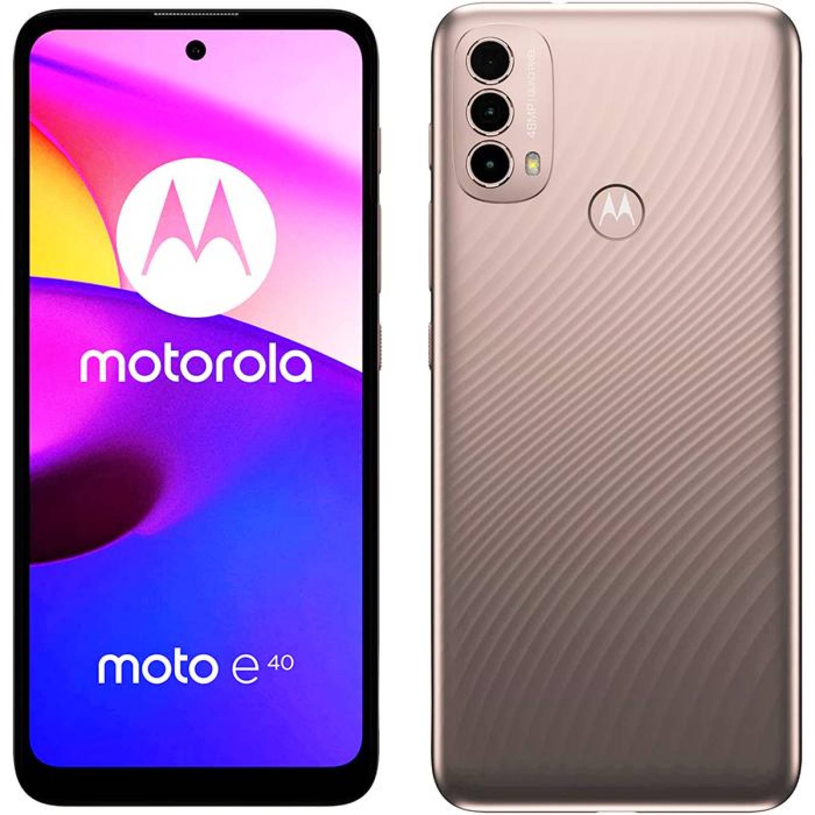 Celular MOTOROLA Moto E40 4GB 64GB 6.5 HD+ Triple Camara 48MP Rosa Champagne 