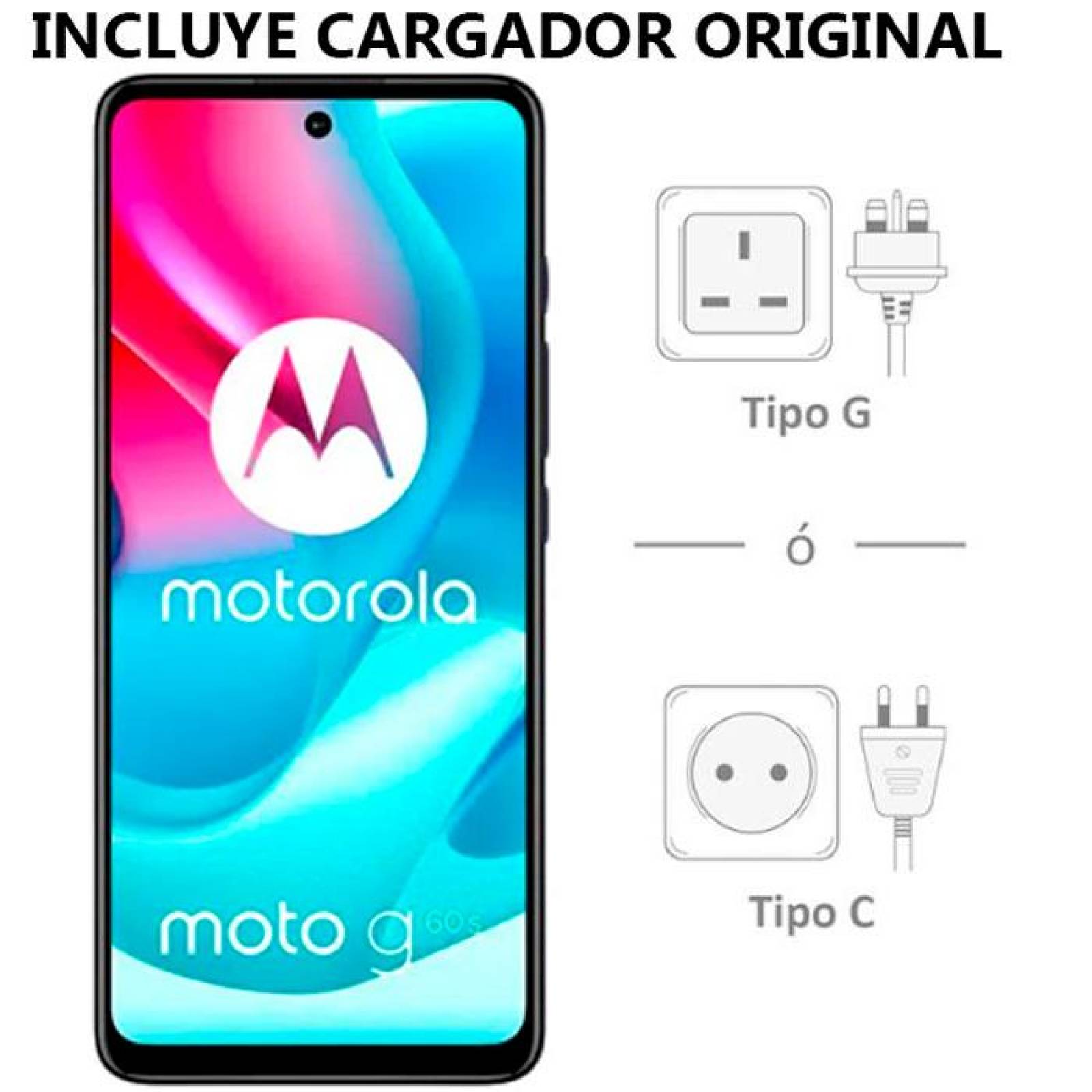 Celular MOTOROLA Moto G60s 6GB 128GB 6.8 FHD+ LCD 120Hz Cuatro Camaras 64MP 