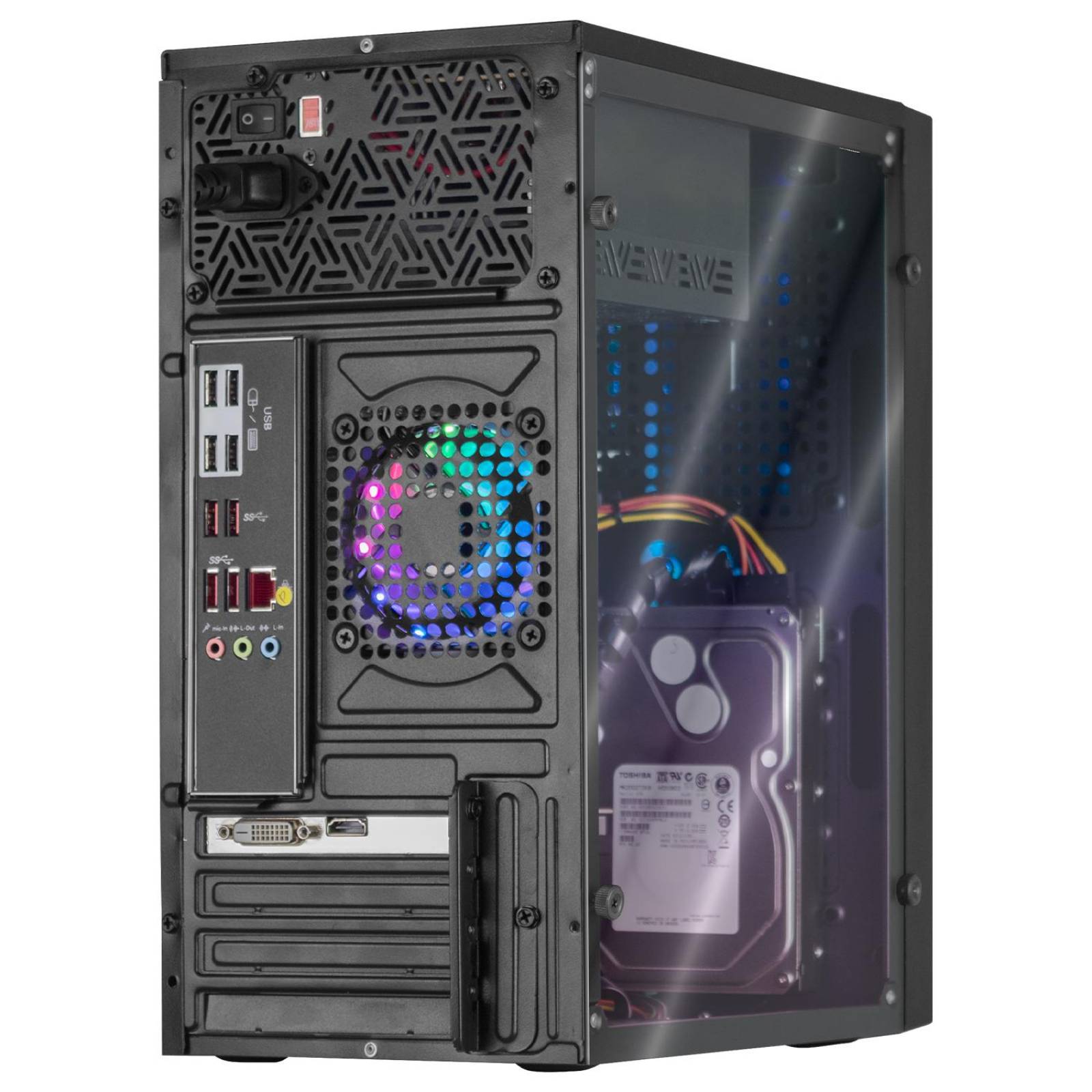 Xtreme PC AMD Ryzen 4700S 8 Cores 3.6Ghz 16GB SSD 240GB 2TB WIFI Radeon RX Black 