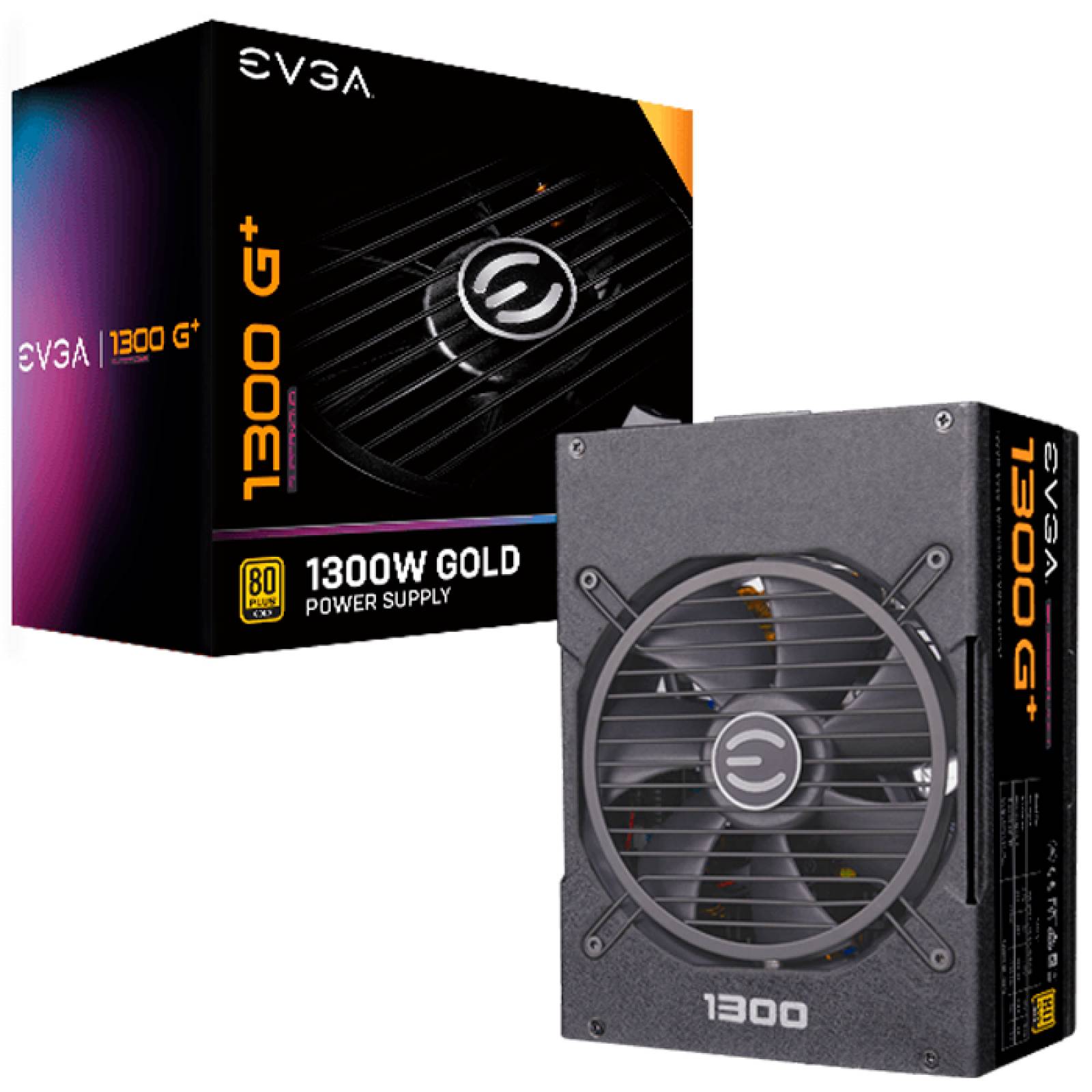 Fuente de Poder PC 1300W Gamer EVGA SuperNOVA 1300 G+ 80 Plus Gold Modular 220-GP-1300-X1 
