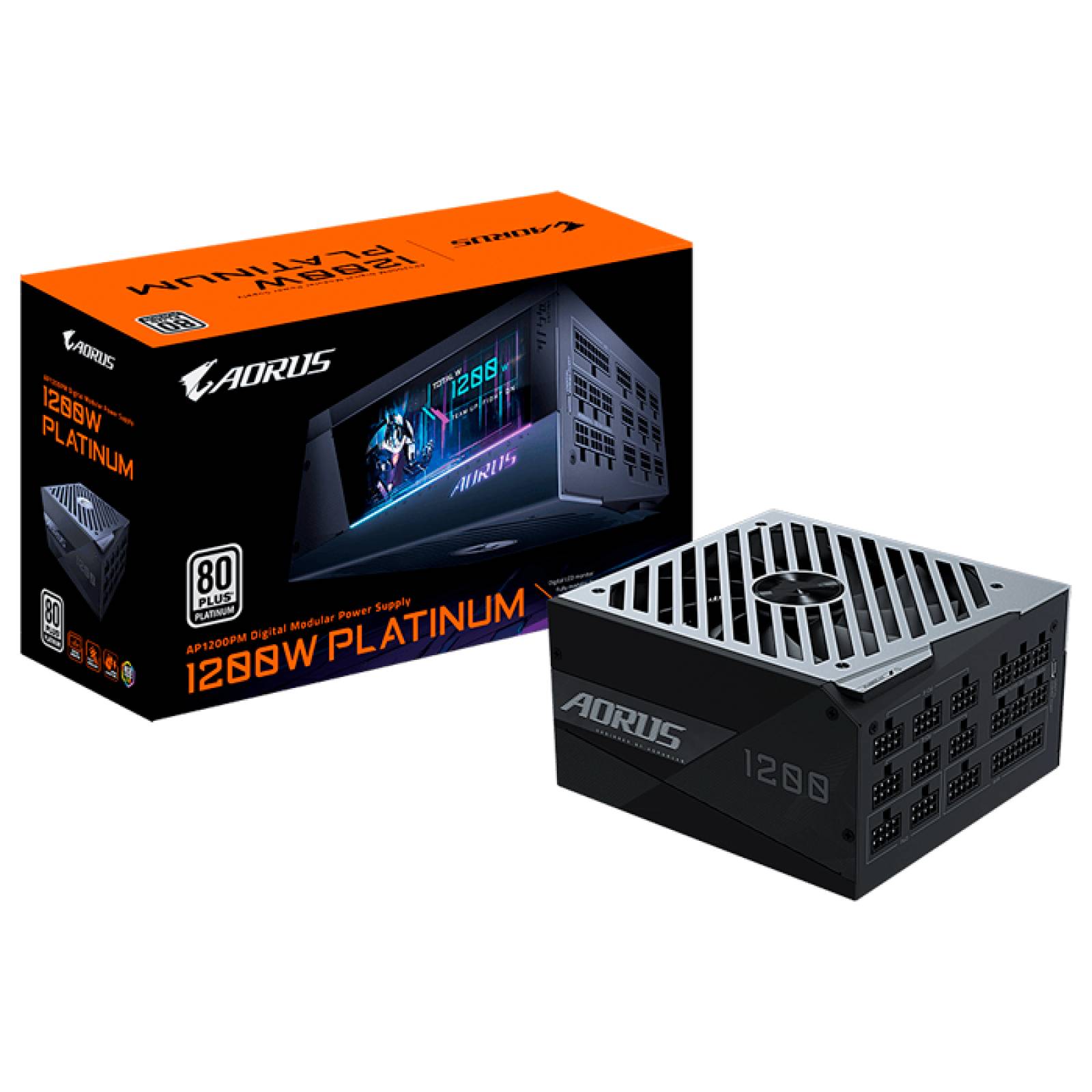 Fuente de Poder PC Gamer 1200W AORUS 80 Plus Platinum Modular GP-AP1200PM 