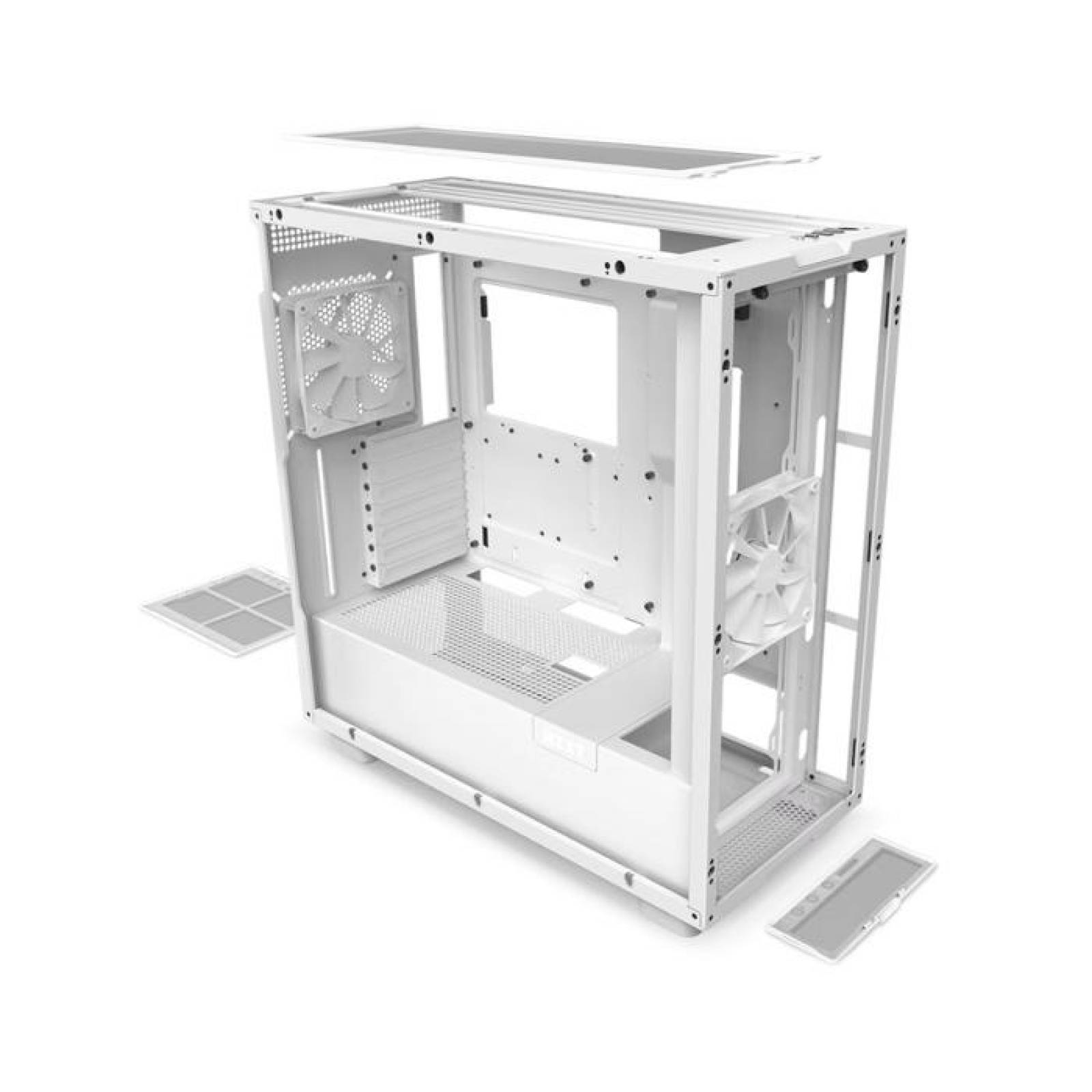 Gabinete Gamer NZXT H7 ATX Media Torre 2 Fan Cristal Templado USB-C Blanco CM-H71BW-01 