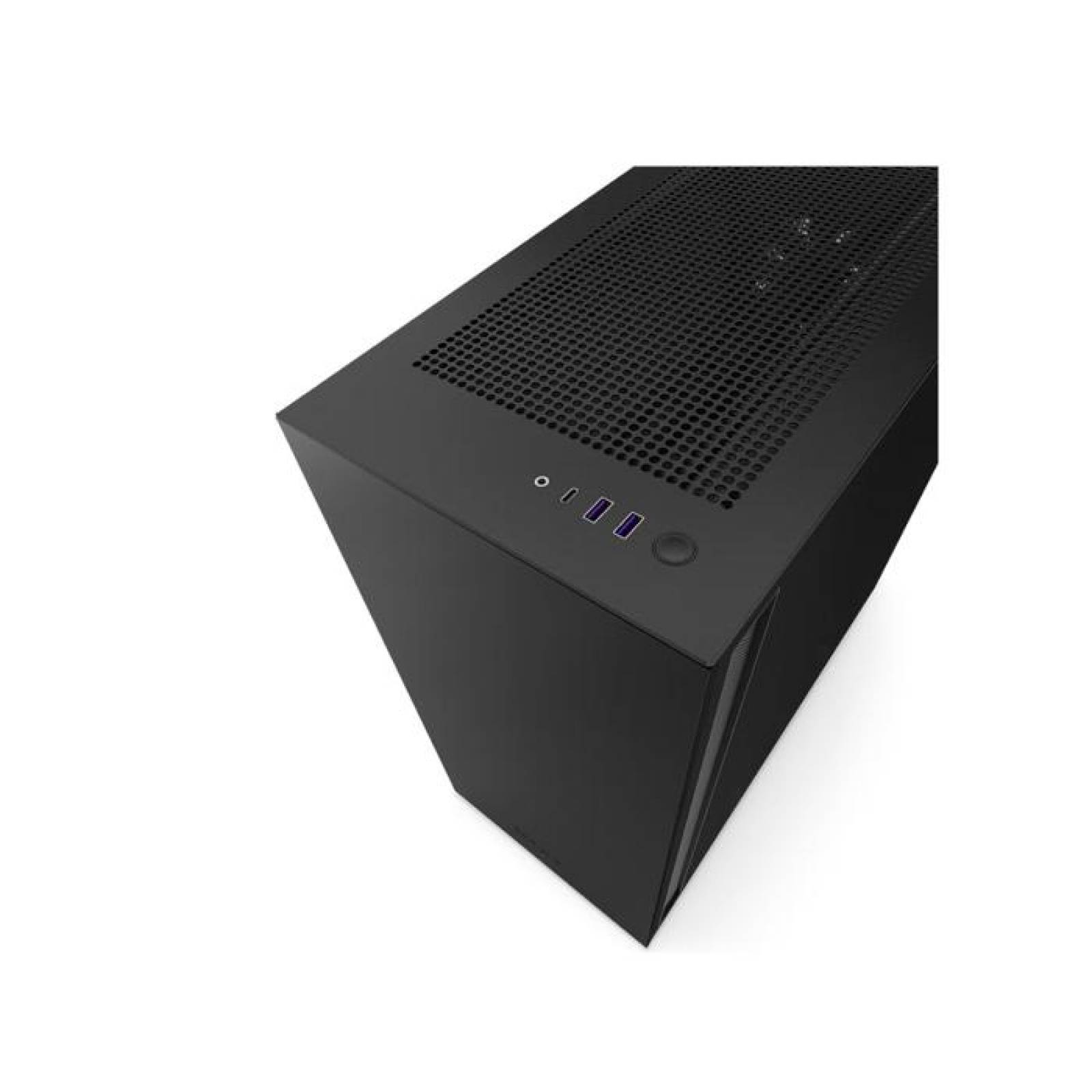 Gabinete Gamer NZXT H7 ATX Media Torre 2 Fan Cristal Templado USB-C Negro CM-H71BB-01 