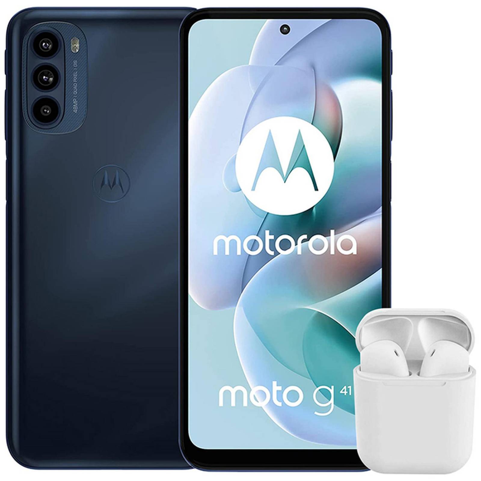 Celular MOTOROLA Moto G41 6GB 128GB 6.4" FHD+ 48MP Meteorite Black + Audifonos Internacional 