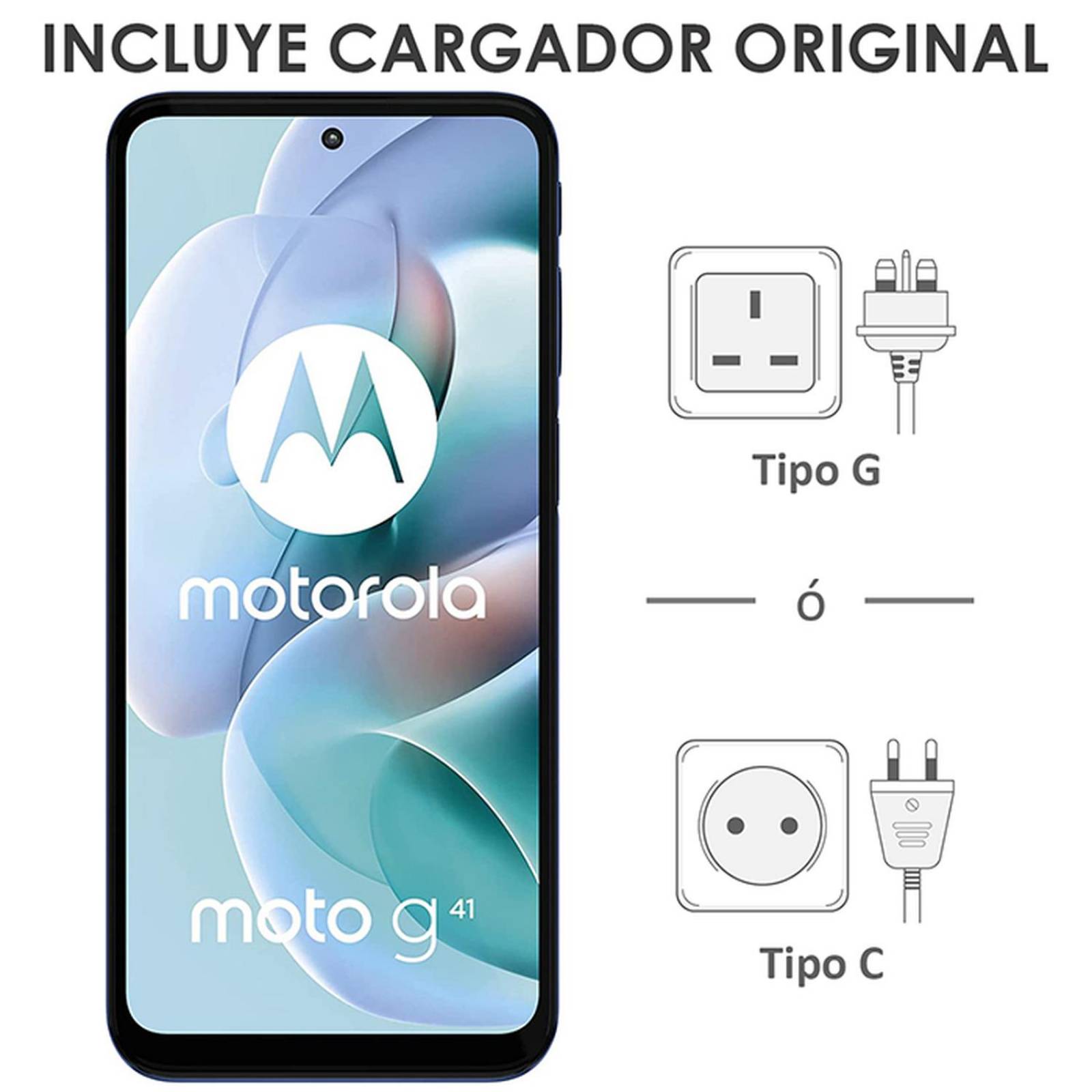 Celular MOTOROLA Moto G41 6GB 128GB 6.4" FHD+ 48MP Meteorite Black + Audifonos Internacional 