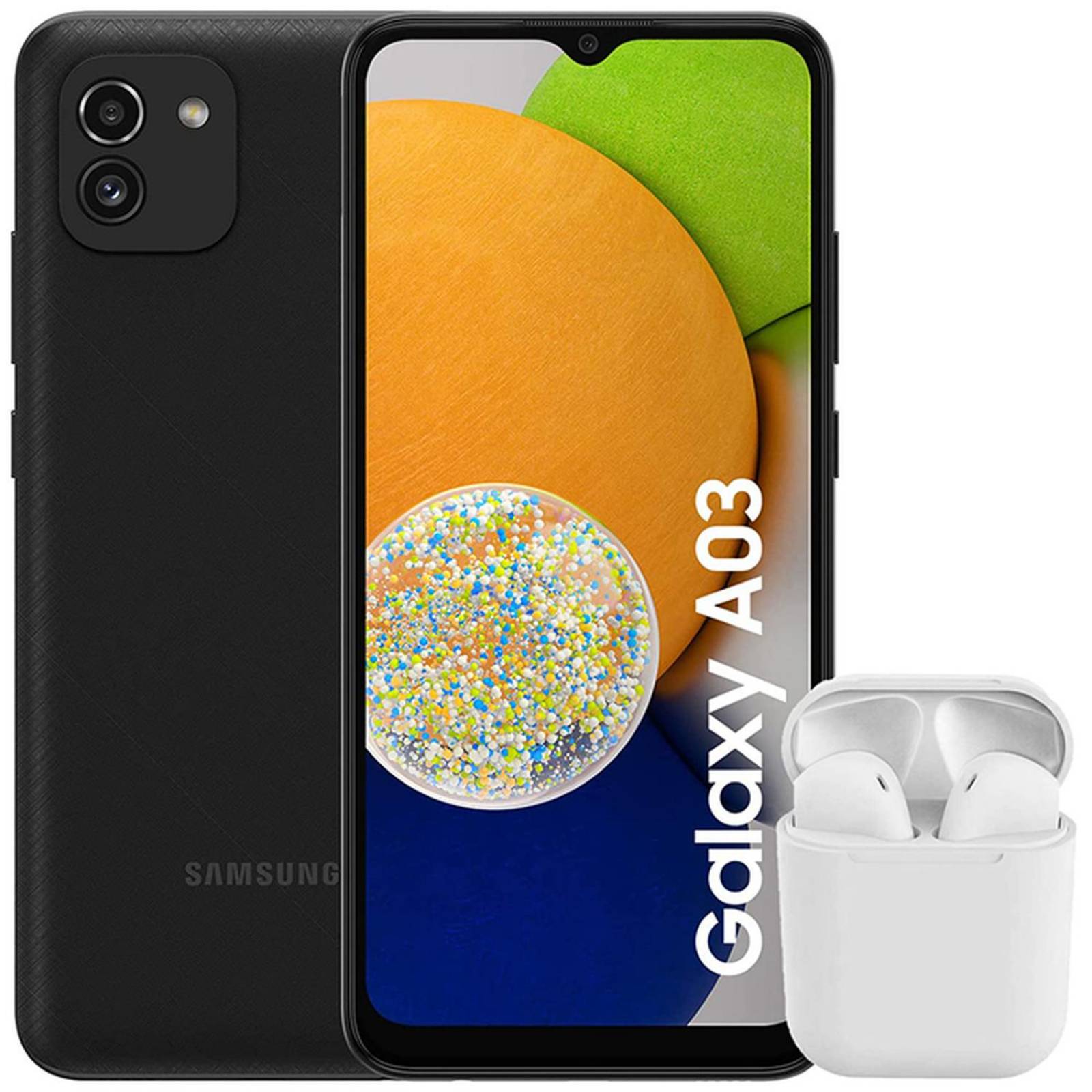 Celular SAMSUNG Galaxy A03 4GB 128GB Audífonos Inalambricos 