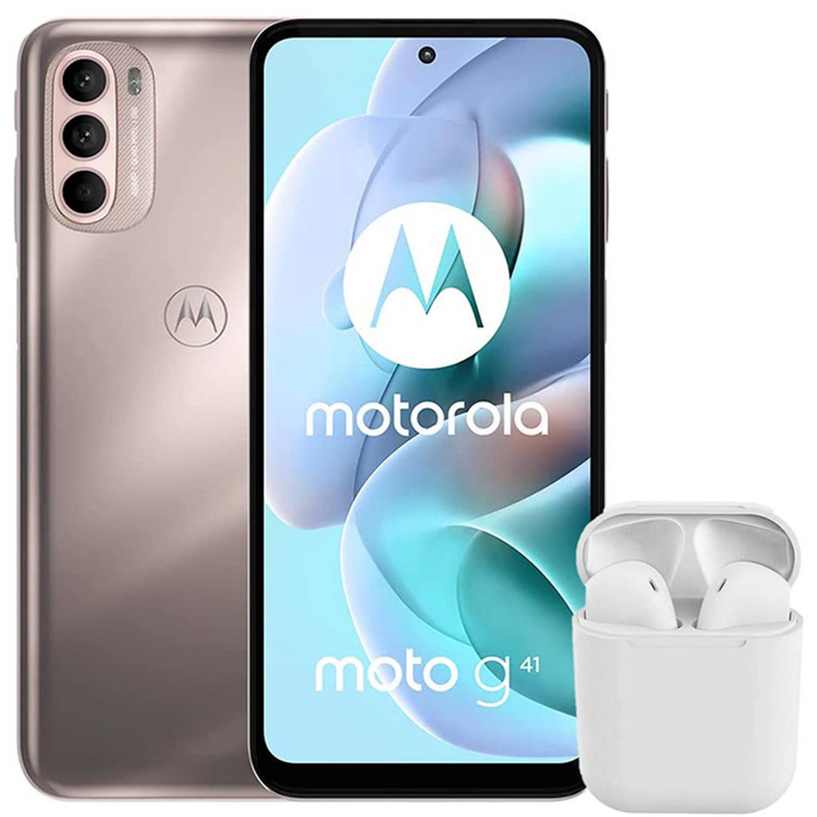 Celular MOTOROLA Moto G41 6GB 128GB 6.4" FHD+ 48MP Pearl Gold + Audifonos Internacional