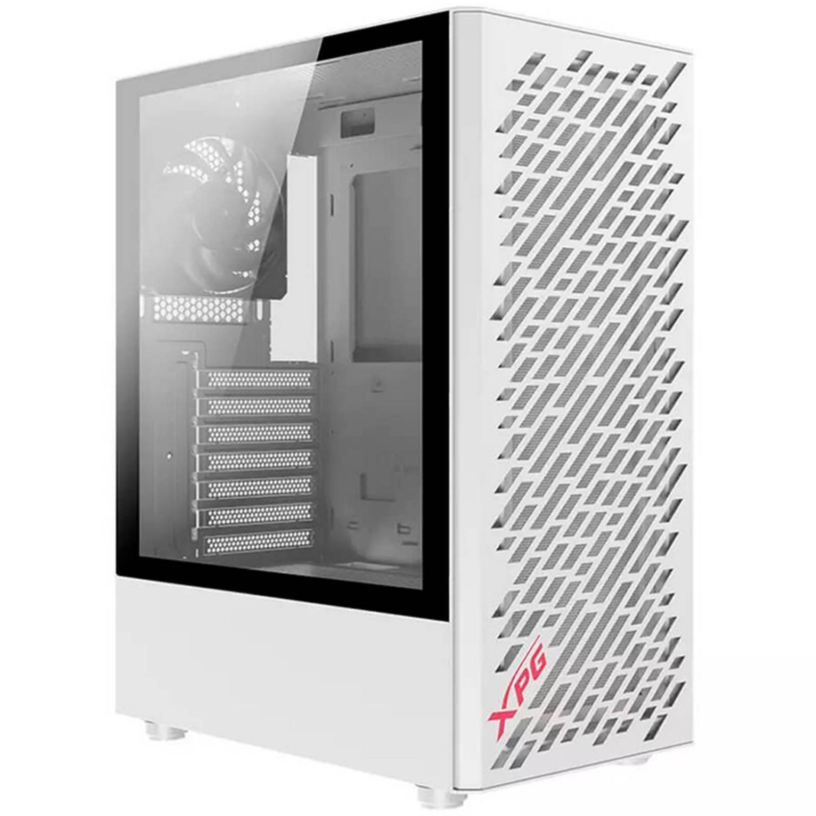 Gabinete Gamer XPG VALOR AIR ATX Media Torre 4 FAN Cristal Templado Blanco VALORAIRMT-WHCWW 