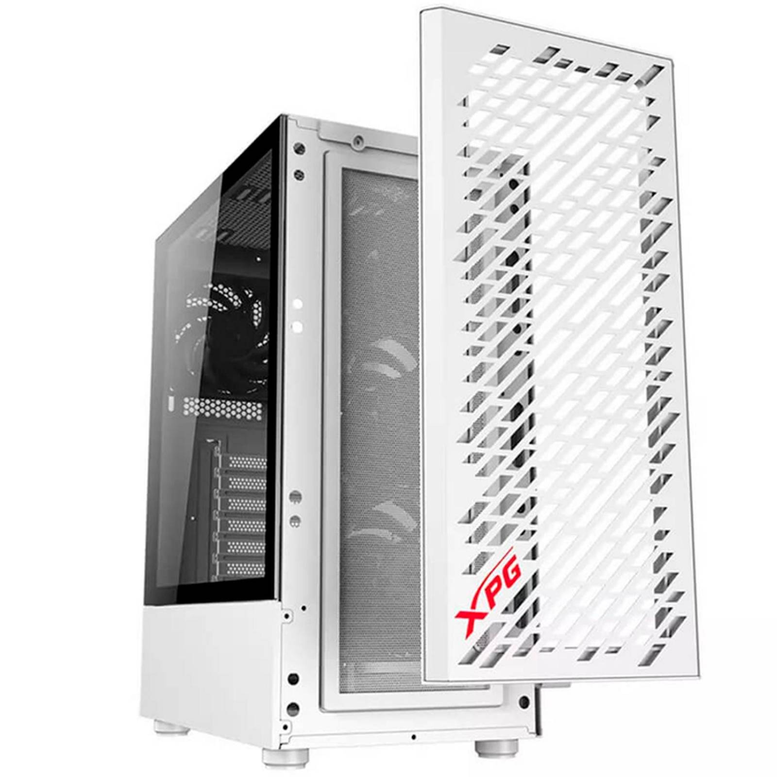 Gabinete Gamer XPG VALOR AIR ATX Media Torre 4 FAN Cristal Templado Blanco VALORAIRMT-WHCWW 