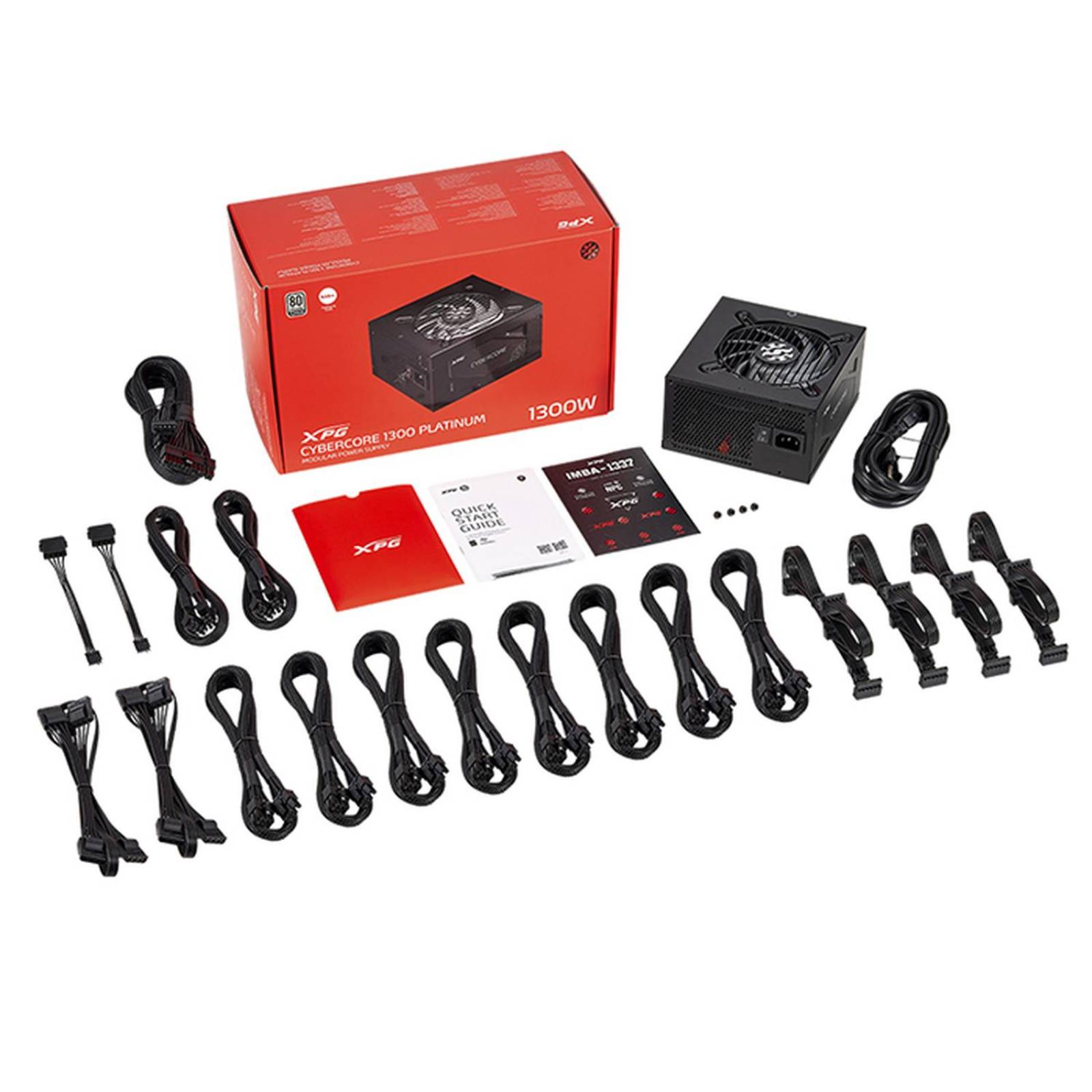 Fuente De Poder PC 1300W Gamer XPG CYBERCORE 80 Plus Platinum Modular CYBERCORE1300P-BKCUS 