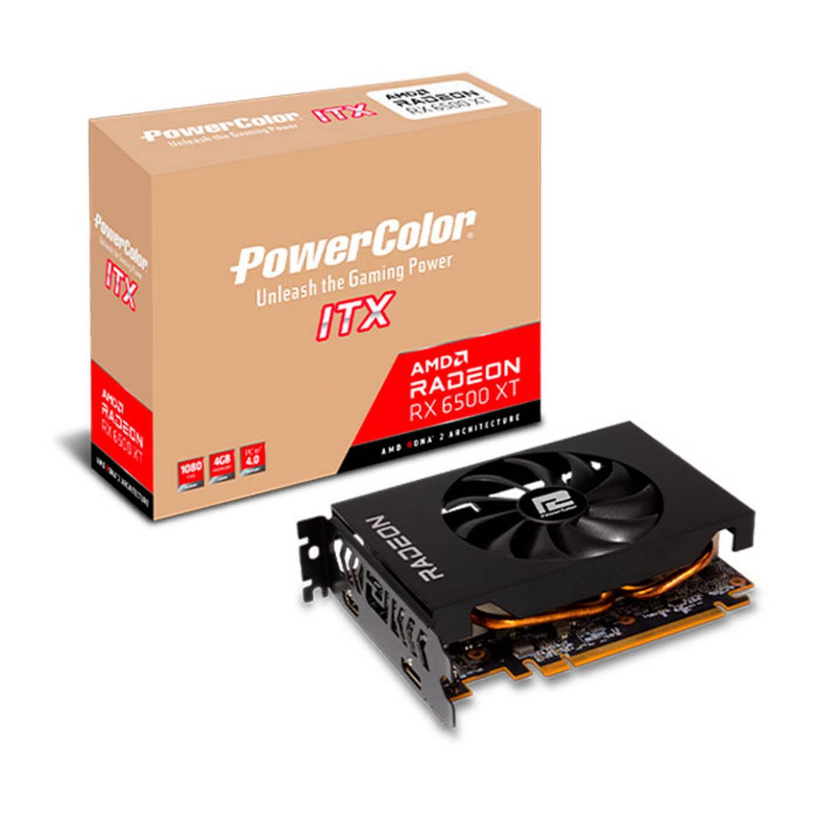 Tarjeta de Video POWER COLOR Radeon RX 6500 XT Fighter 4GB GDDR6 AXRX 6500 XT 4GBD6-DH 