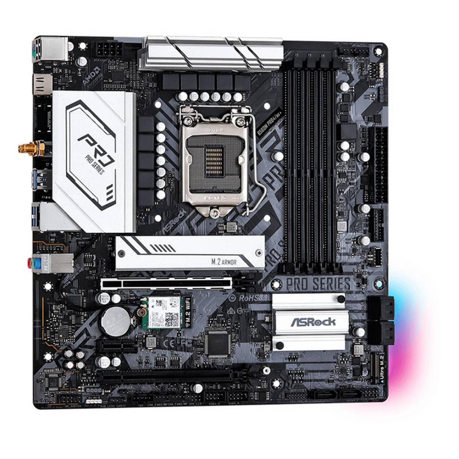 Tarjeta Madre ASROCK B560 PRO4/AC+ Intel 1200 DDR4 Micro ATX