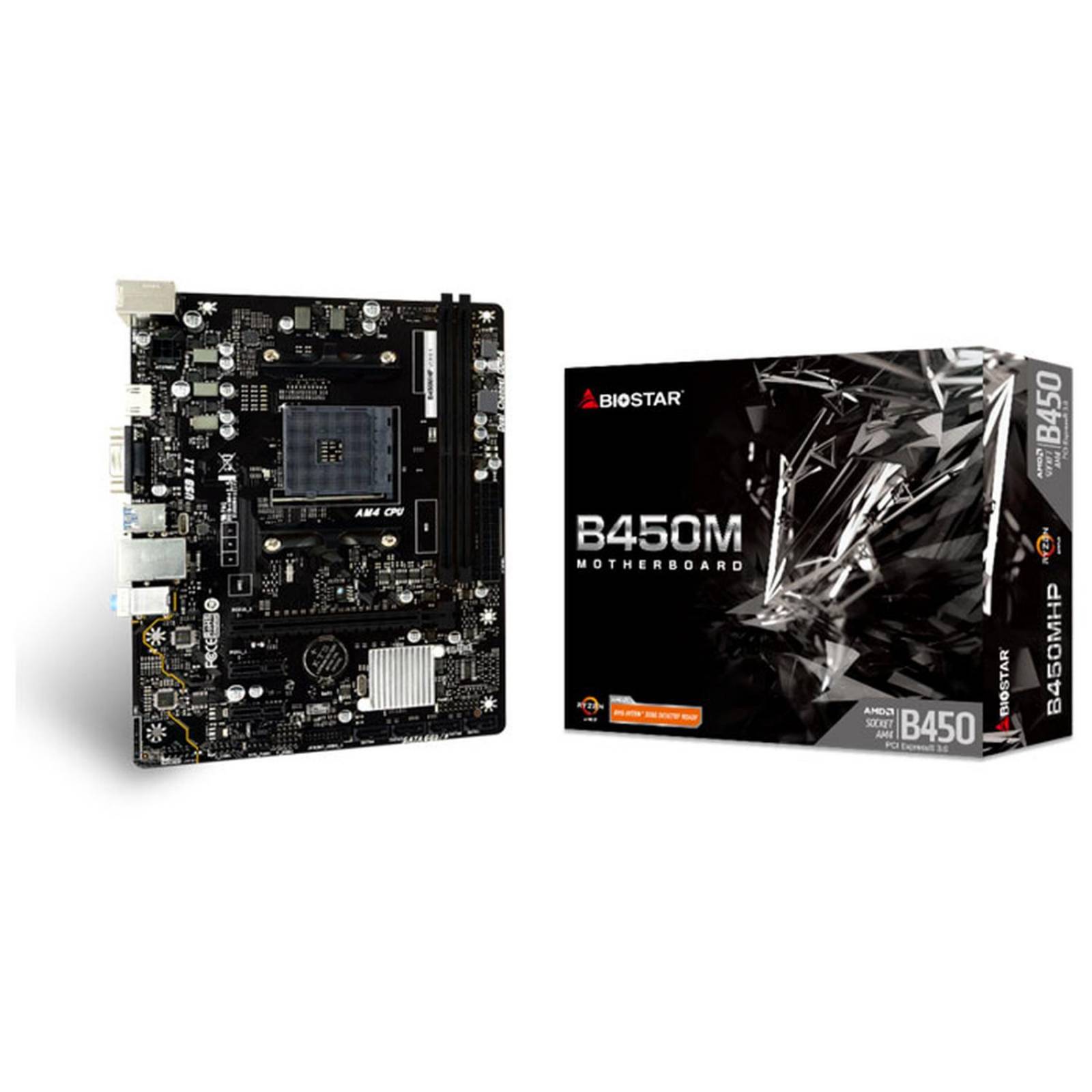 Tarjeta Madre BIOSTAR B450MHP AMD AM4 2x DDR4 PCIe 3.0 Micro ATX