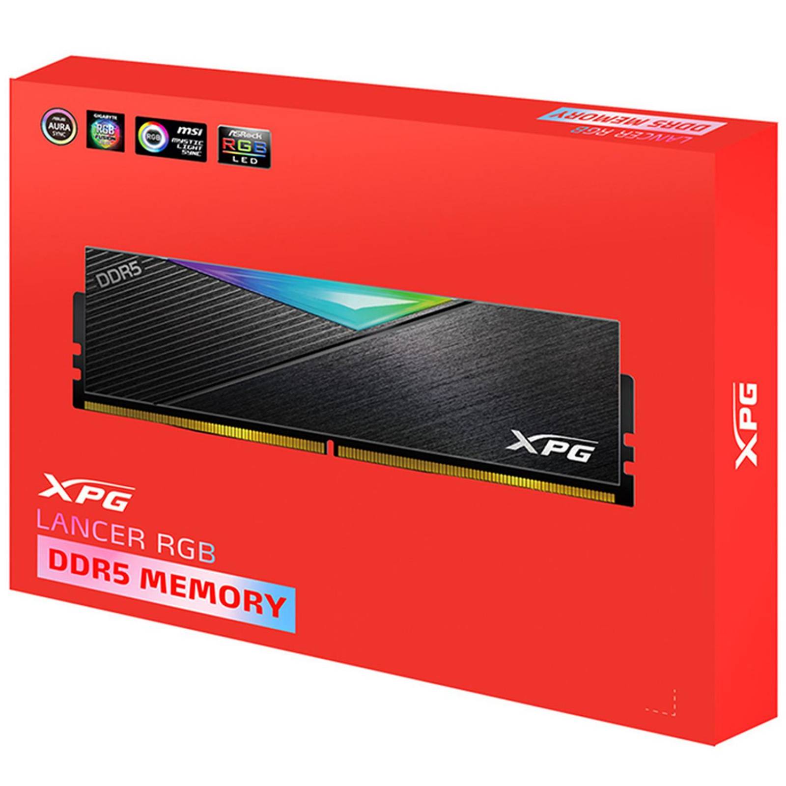 メモリー XPG Lancer DDR5 16GB 5600MT/s 32GB KIT Memoria RAM DDR5 32GB 5600MT/s XPG LANCER RGB 2x16GB Negro