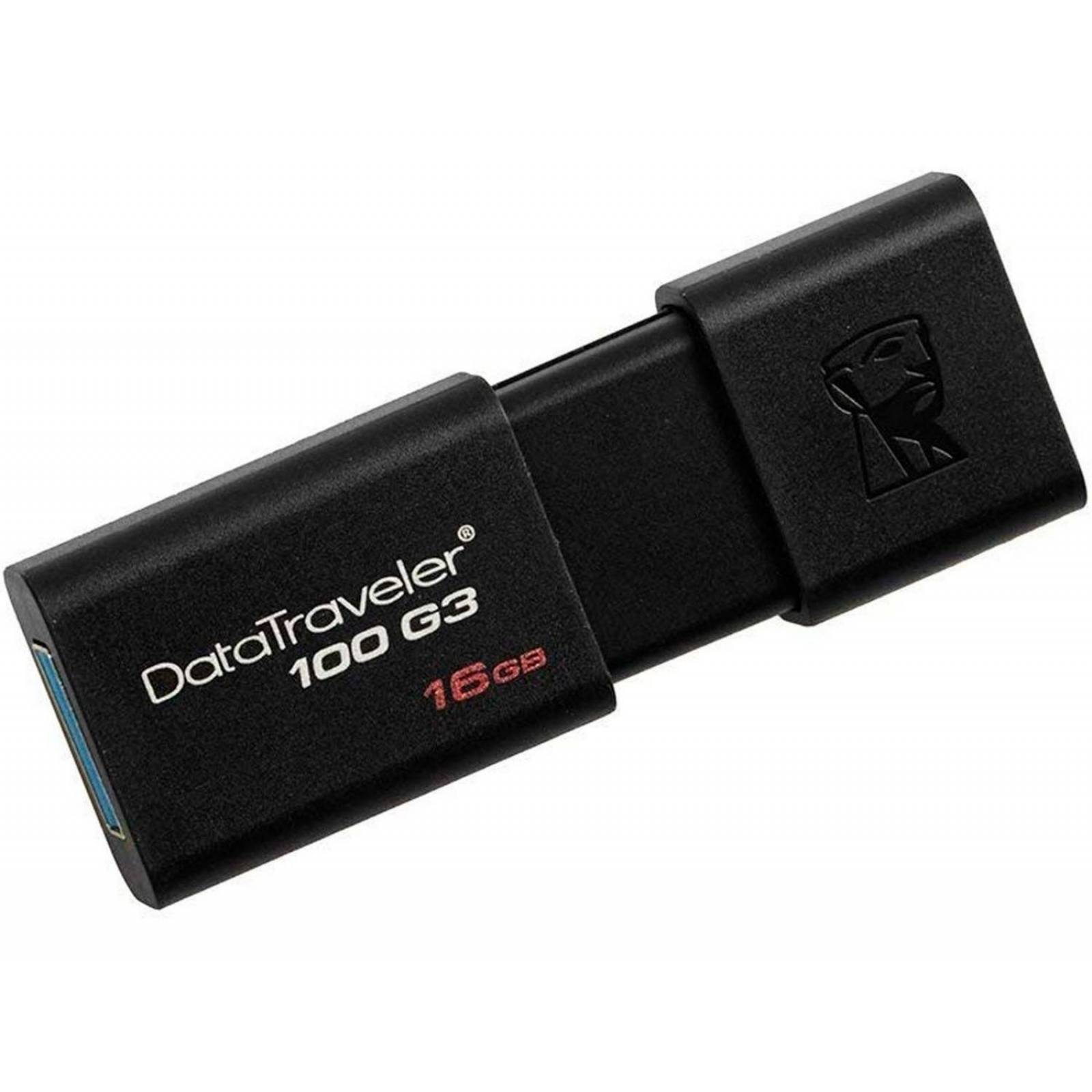 Memoria USB 16GB KINGSTON DataTraveler 100 G3 3.0 Negro DT100G3/16GB 