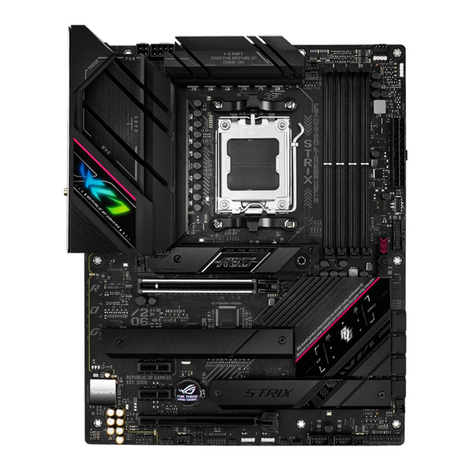 Tarjeta Madre ASUS ROG STRIX B650E-F GAMING WIFI AM5 4x DDR5 3x M.2 PCIe 5.0 USB-C WIFI 6E BT 5.2 ATX 
