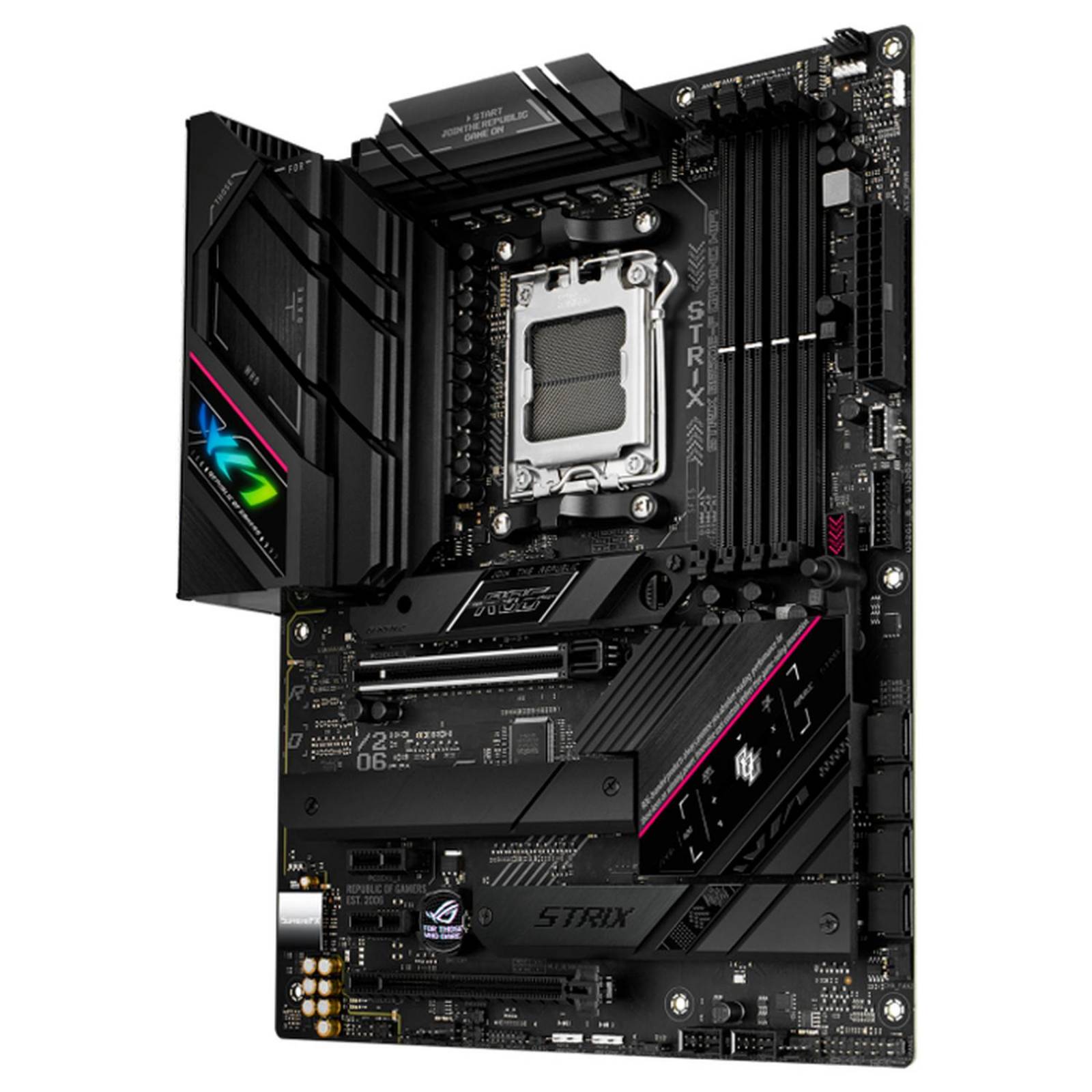 Tarjeta Madre ASUS ROG STRIX B650E-F GAMING WIFI AM5 4x DDR5 3x M.2 PCIe 5.0 USB-C WIFI 6E BT 5.2 ATX 
