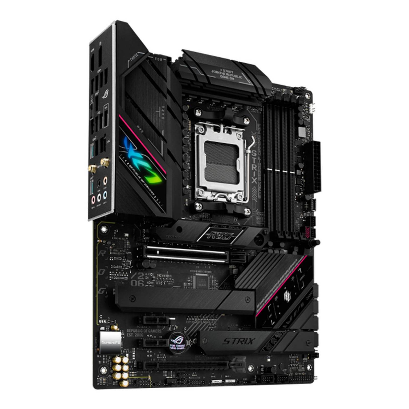 Tarjeta Madre ASUS ROG STRIX B650E-F GAMING WIFI AM5 4x DDR5 3x M.2 PCIe 5.0 USB-C WIFI 6E BT 5.2 ATX 