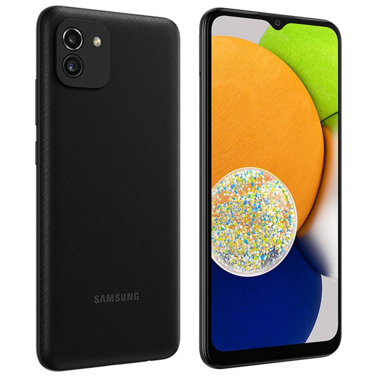 Kit 2 Celulares SAMSUNG Galaxy A03 4GB 128GB 6.5 HD+ Doble Camara 48MP Negro