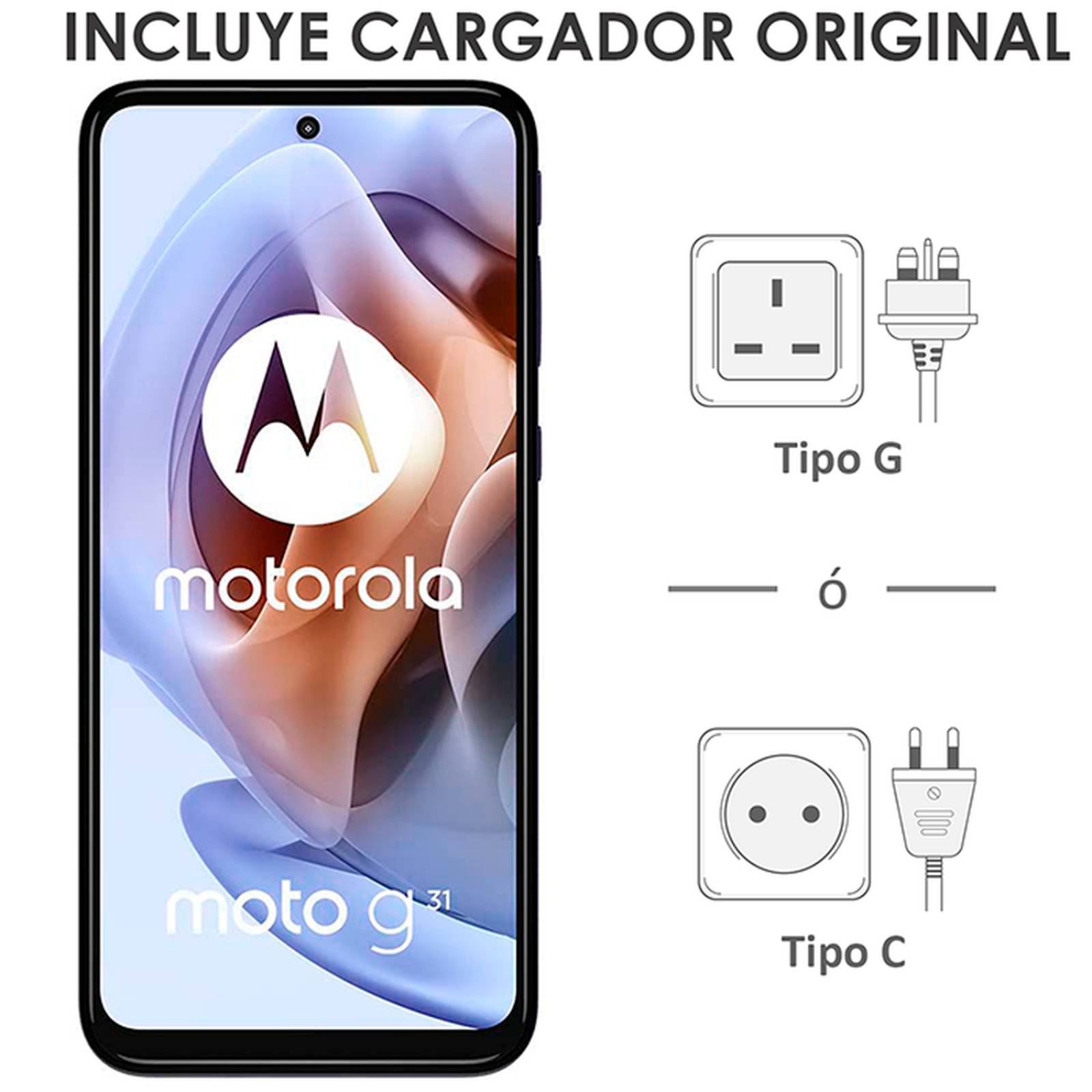 Celular MOTOROLA Moto G31 4GB 64GB 6.4 FHD+ OLED 60Hz Triple Camara 50MP 