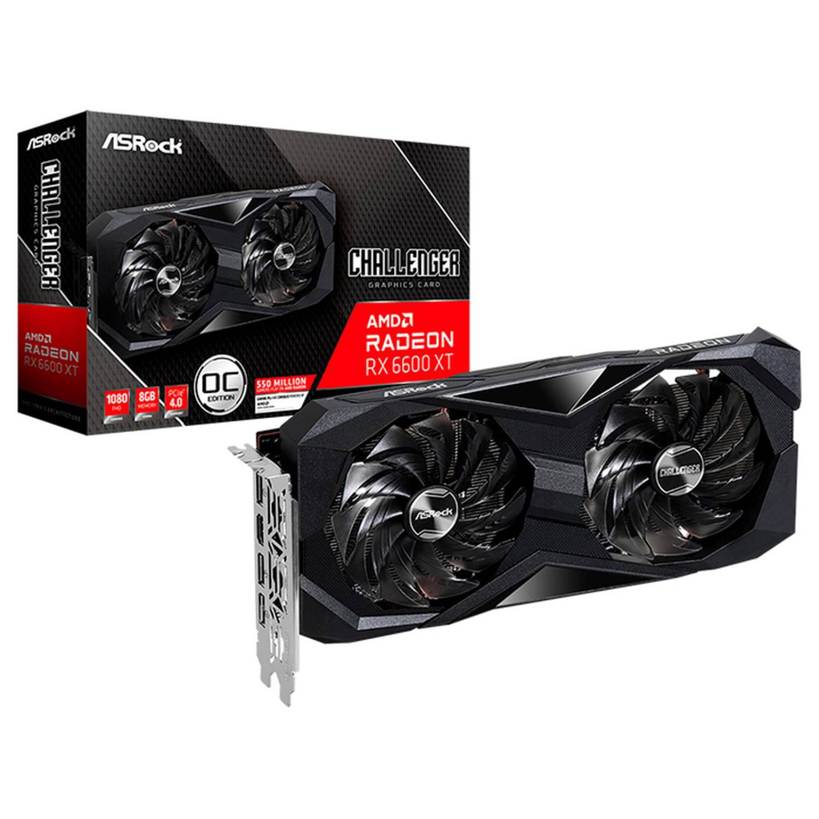 Tarjeta de Video ASROCK Radeon RX 6600 XT Challenger D 8GB OC RX 6600XT CLD 8GO 