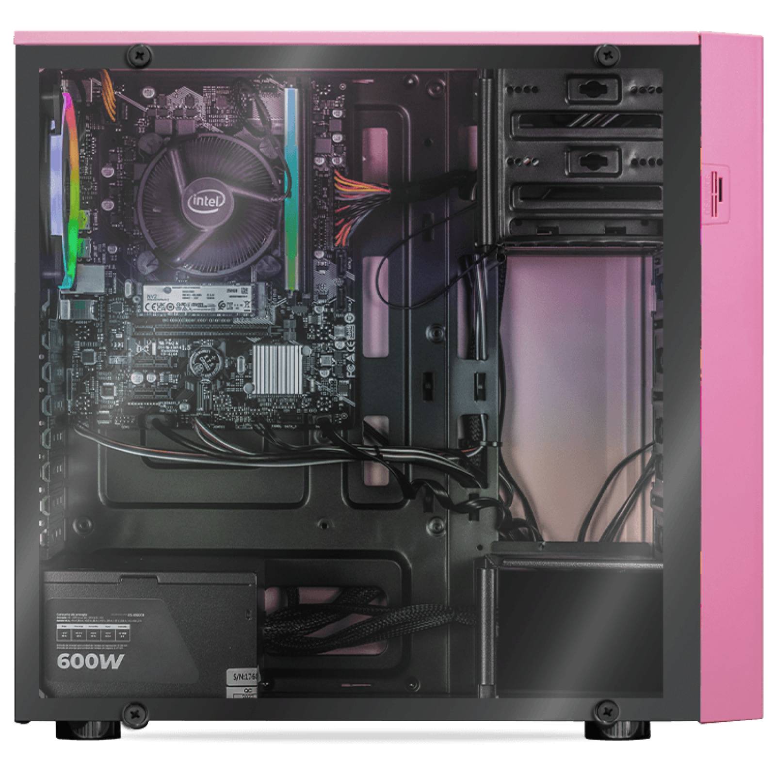 Xtreme PC Gaming Computadora Intel Core I7 11700 16GB SSD 250GB 2TB RGB WIFI Pink