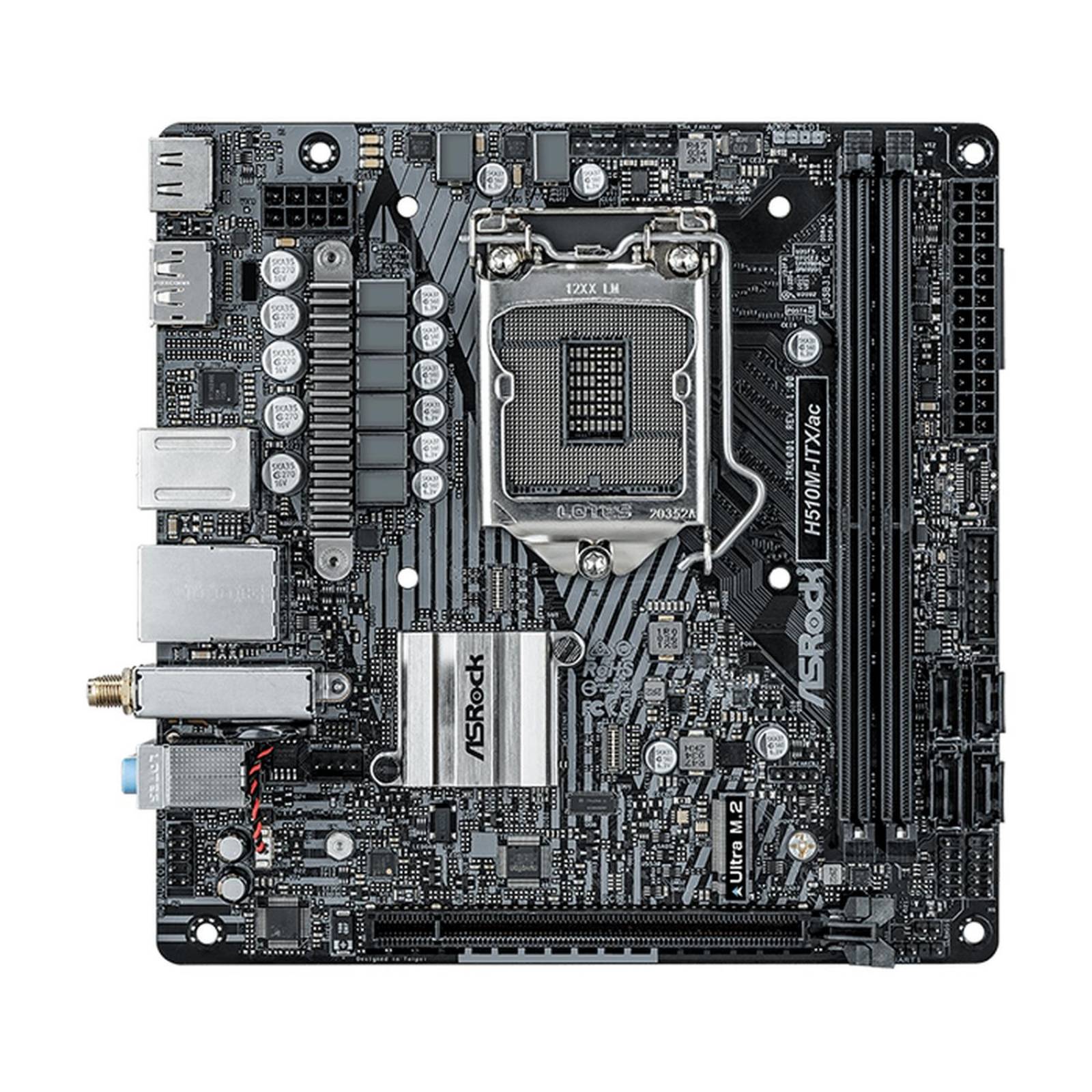 Tarjeta Madre ASROCK H510M-ITX/ac 1200 2x DDR4 PCIe 3.0 Mini ITX 